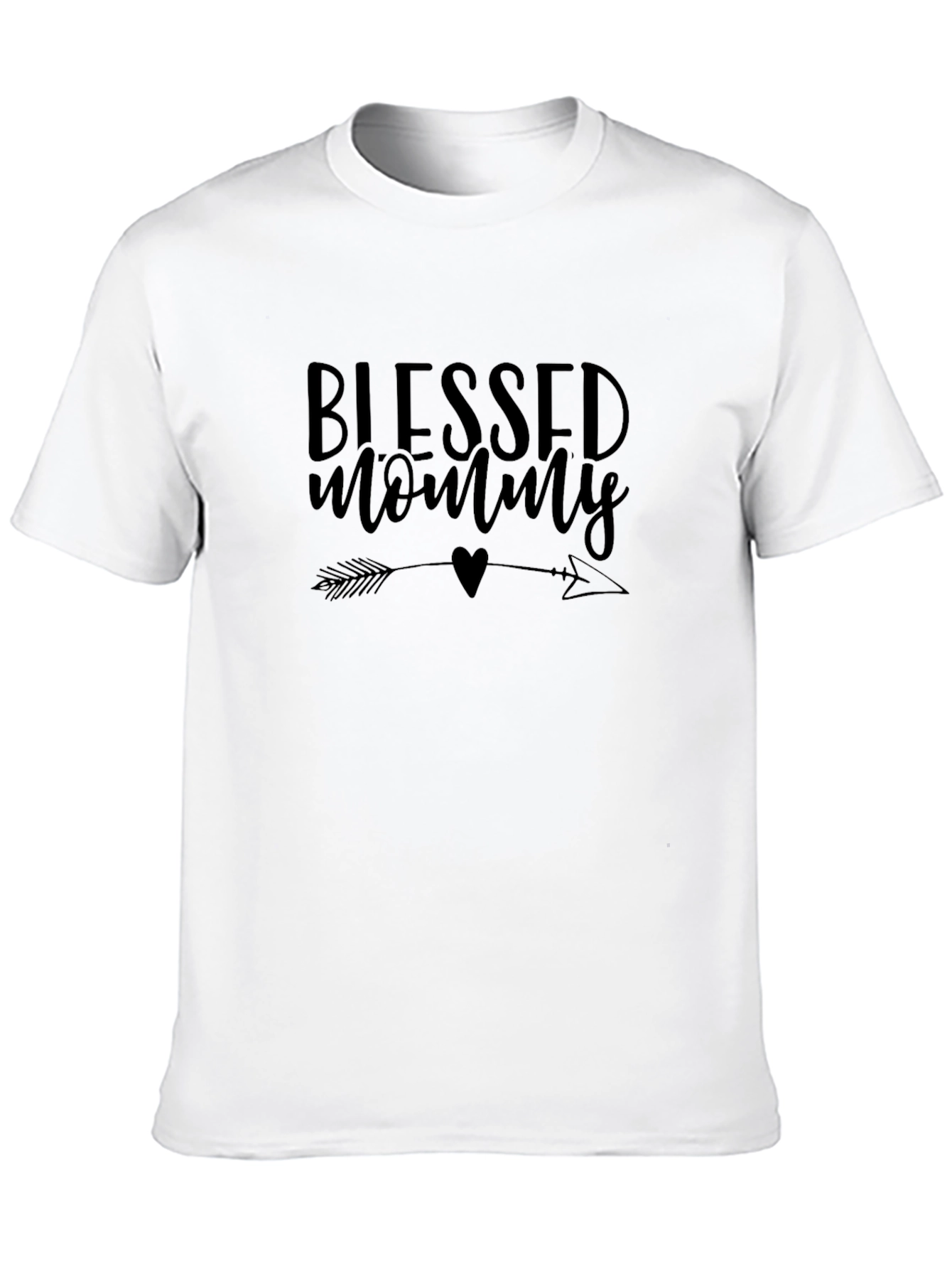 Blessed Mommy Graphic T-Shirt - Black