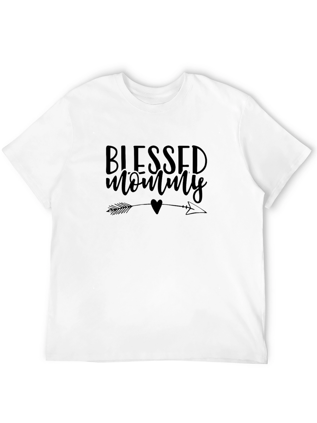 Blessed Mommy Graphic T-Shirt - Black