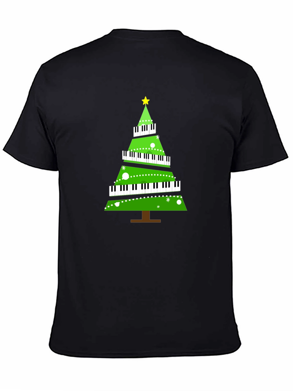 Piano Keyboard Christmas Tree T-Shirt