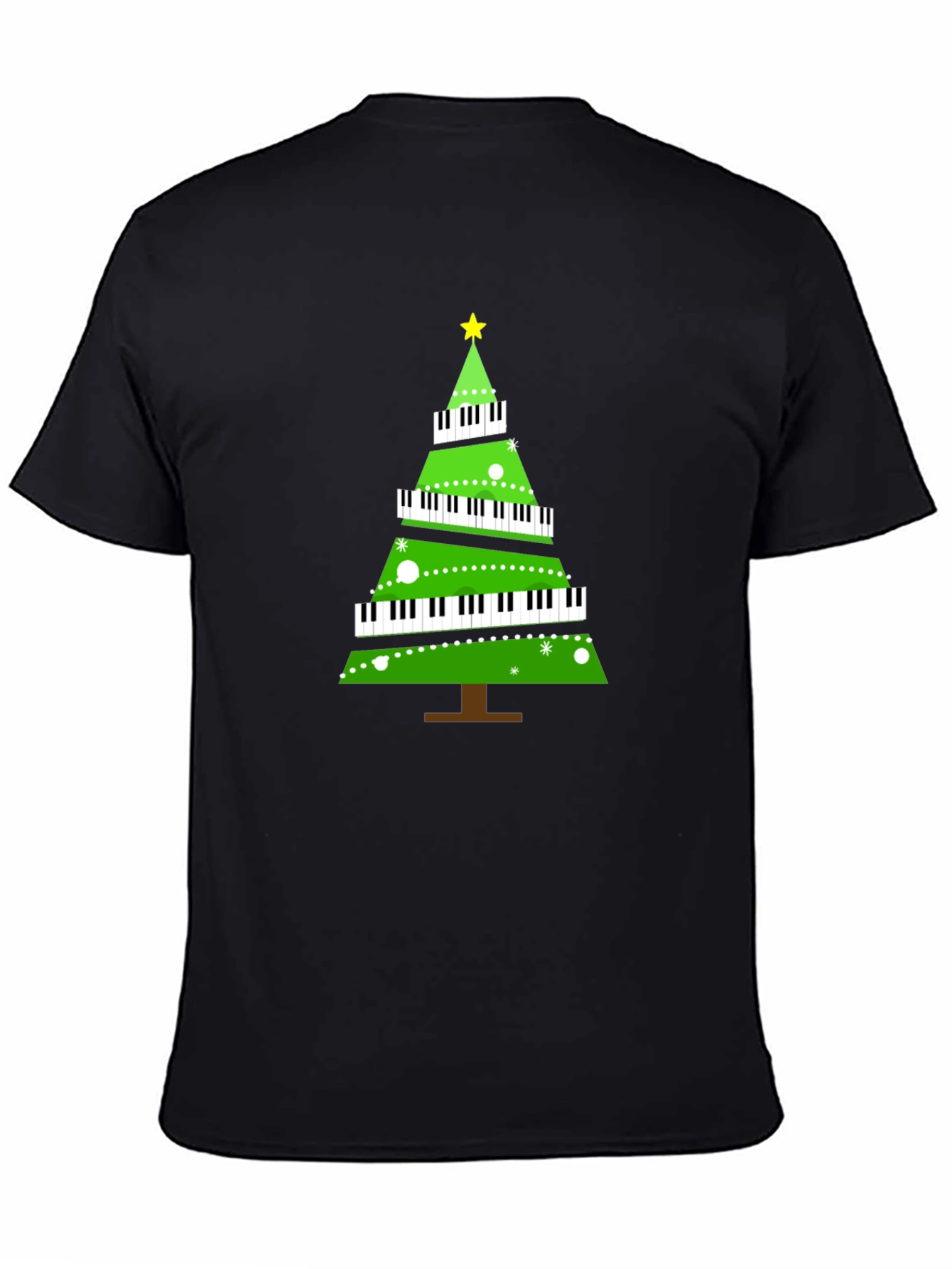 Piano Keyboard Christmas Tree T-Shirt