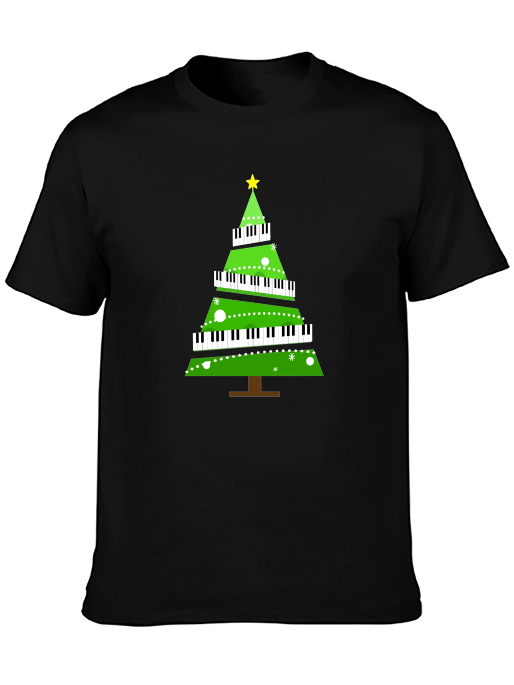 Piano Keyboard Christmas Tree T-Shirt