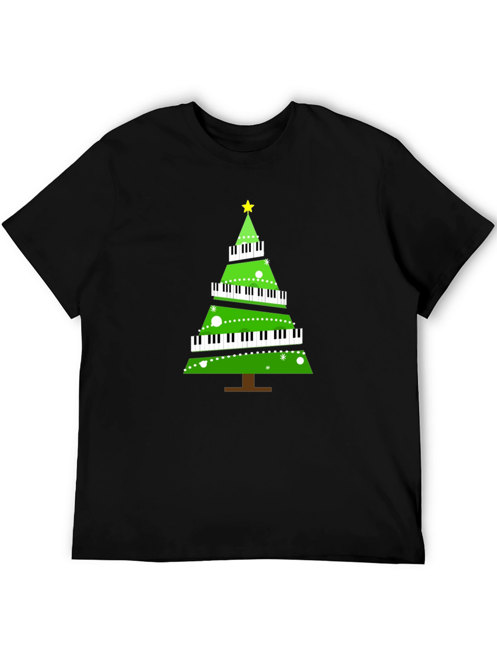 Piano Keyboard Christmas Tree T-Shirt