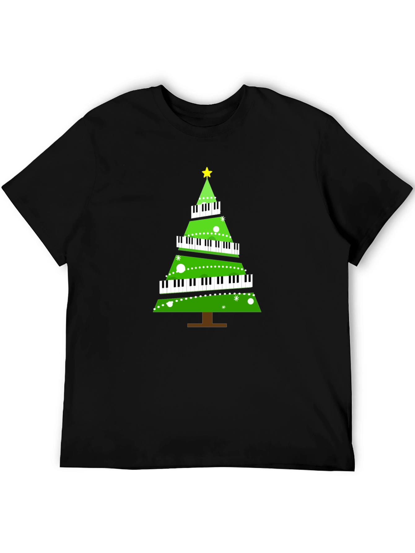 Piano Keyboard Christmas Tree T-Shirt
