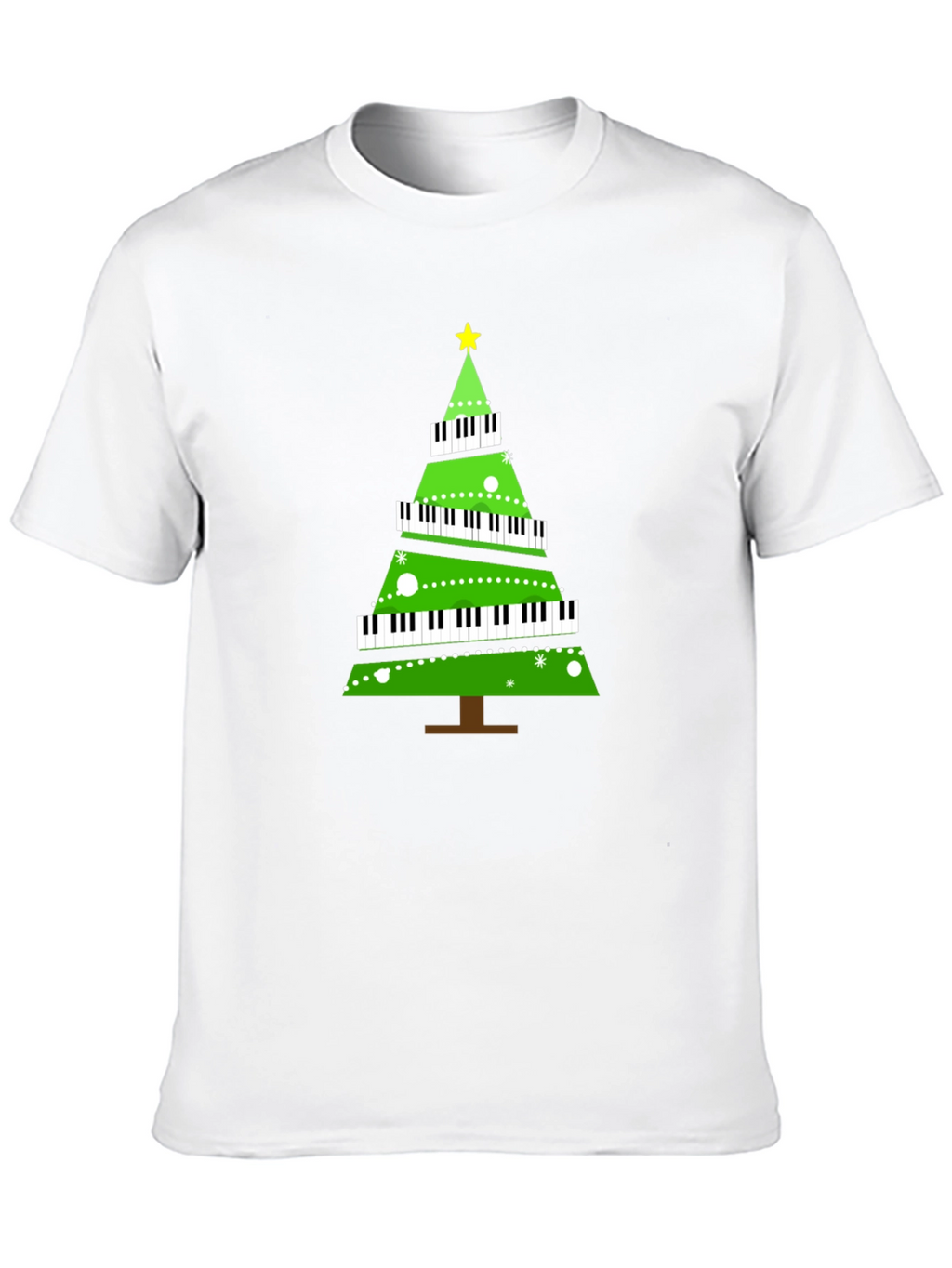 Piano Keyboard Christmas Tree T-Shirt