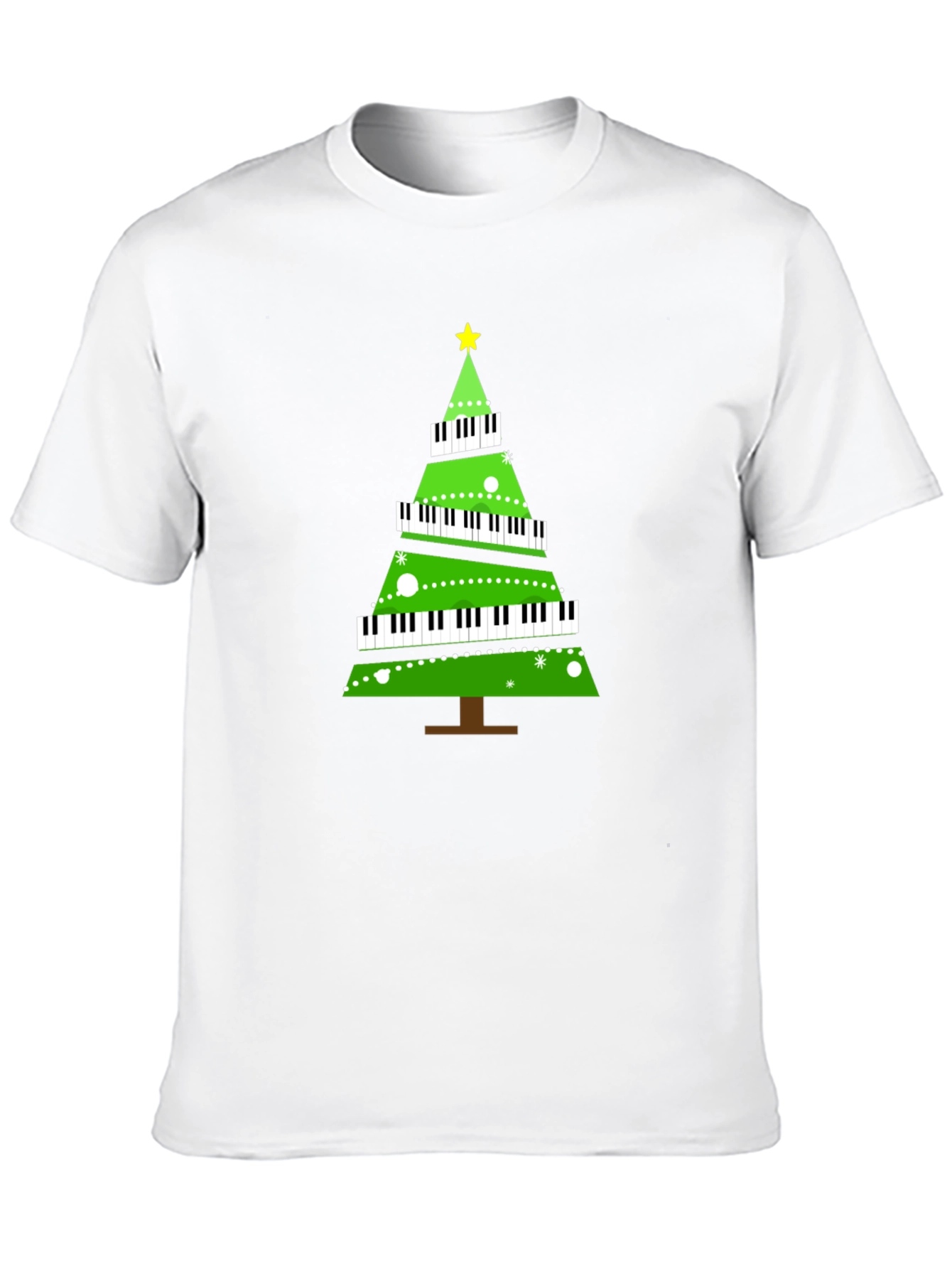 Piano Keyboard Christmas Tree T-Shirt
