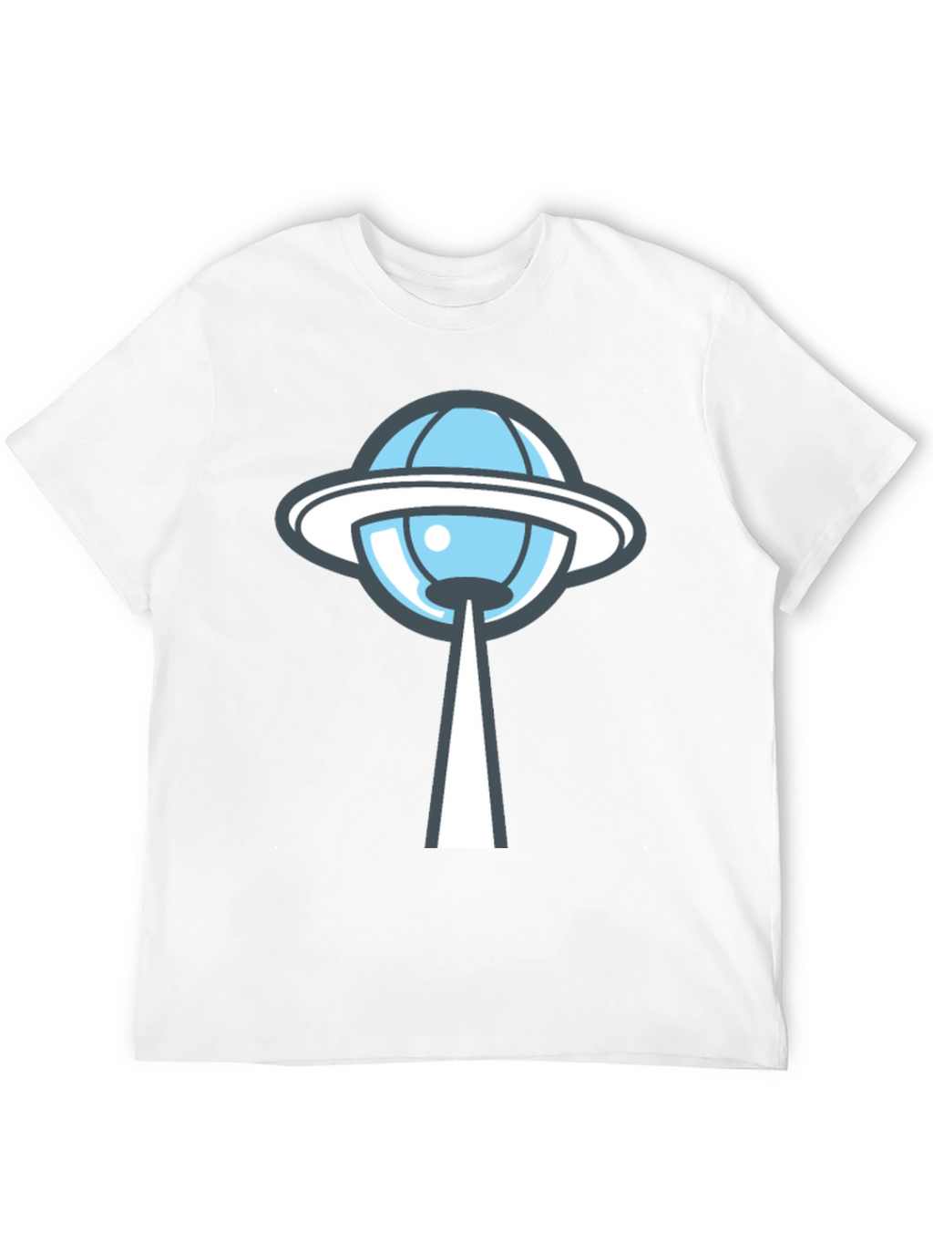 UFO Abduction Graphic Tee - Black Cotton T-Shirt