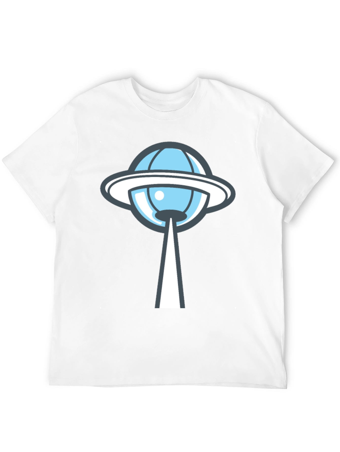UFO Abduction Graphic Tee - Black Cotton T-Shirt