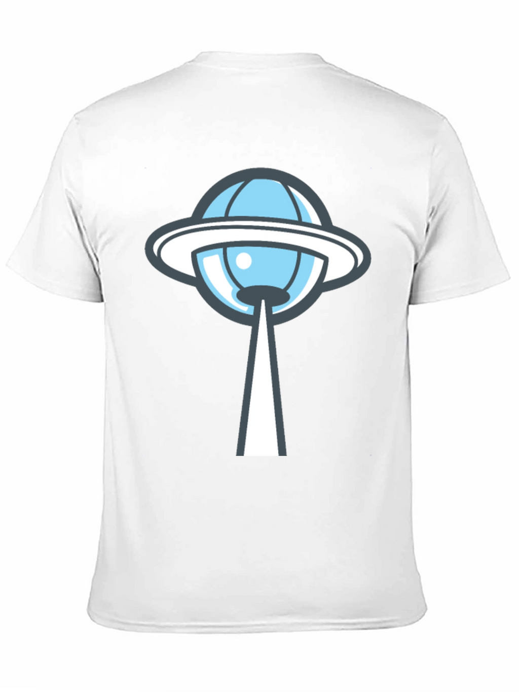 UFO Abduction Graphic Tee - Black Cotton T-Shirt