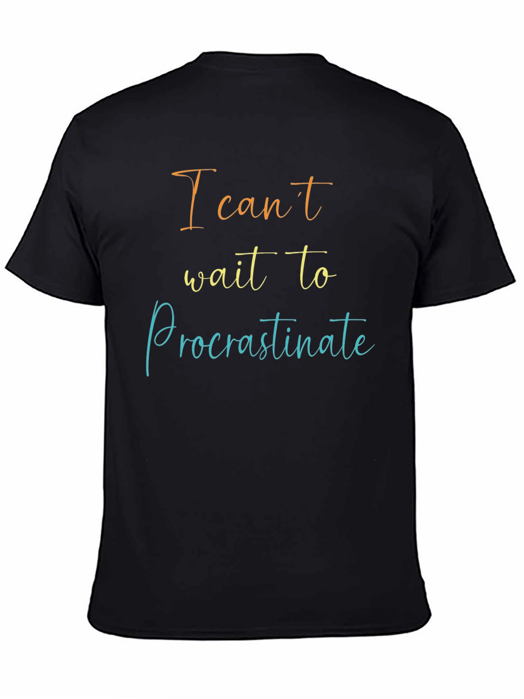 Procrastinate Mens Black T-Shirt
