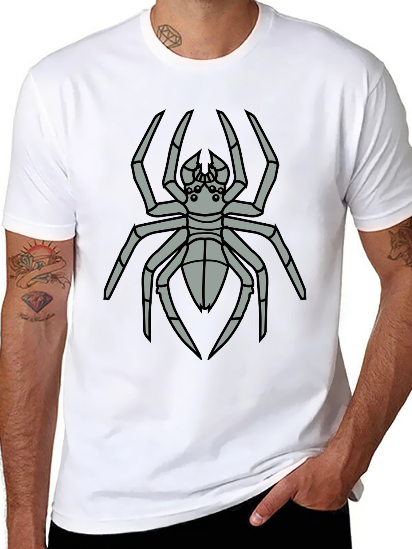 Spider Graphic Tee - Mens Black T-Shirt