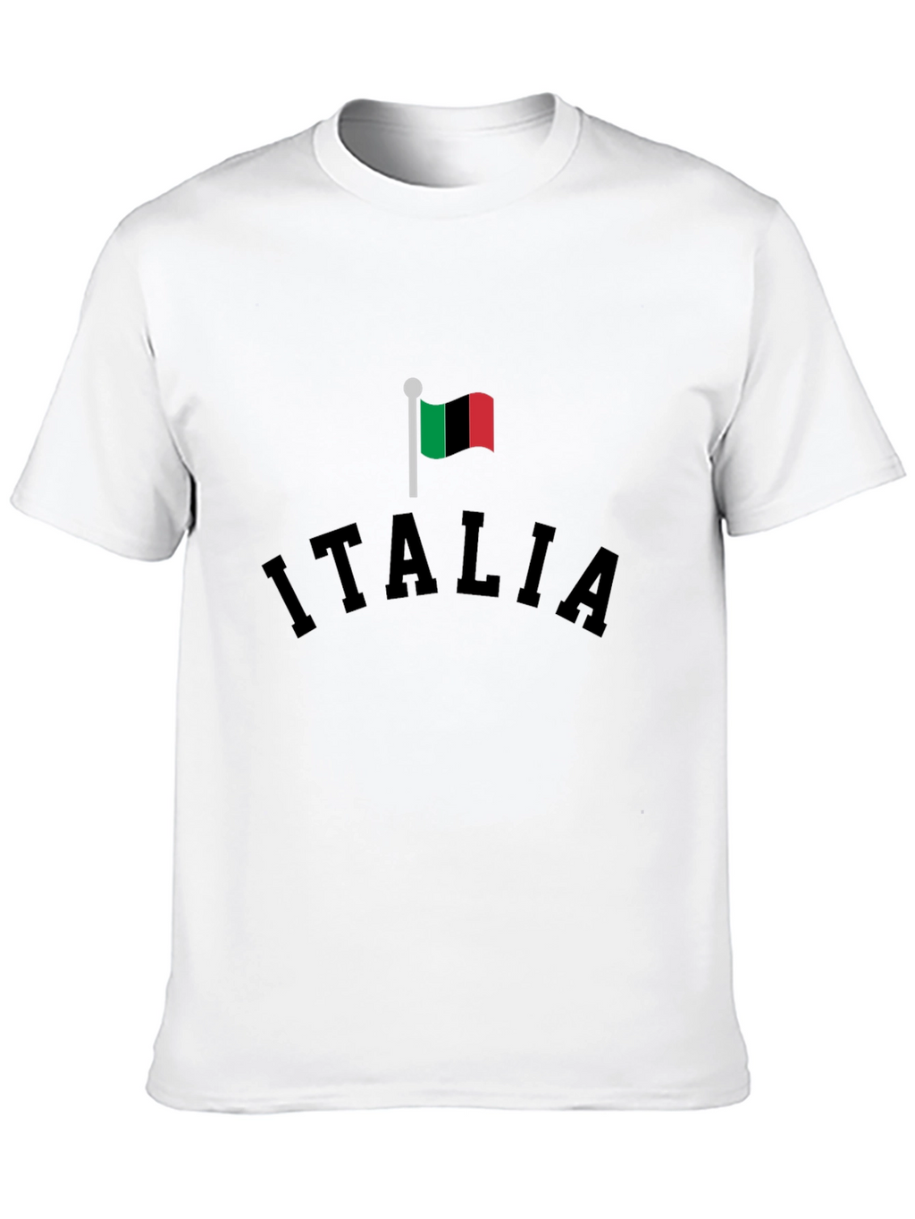 Italia Flag Graphic Black T-Shirt