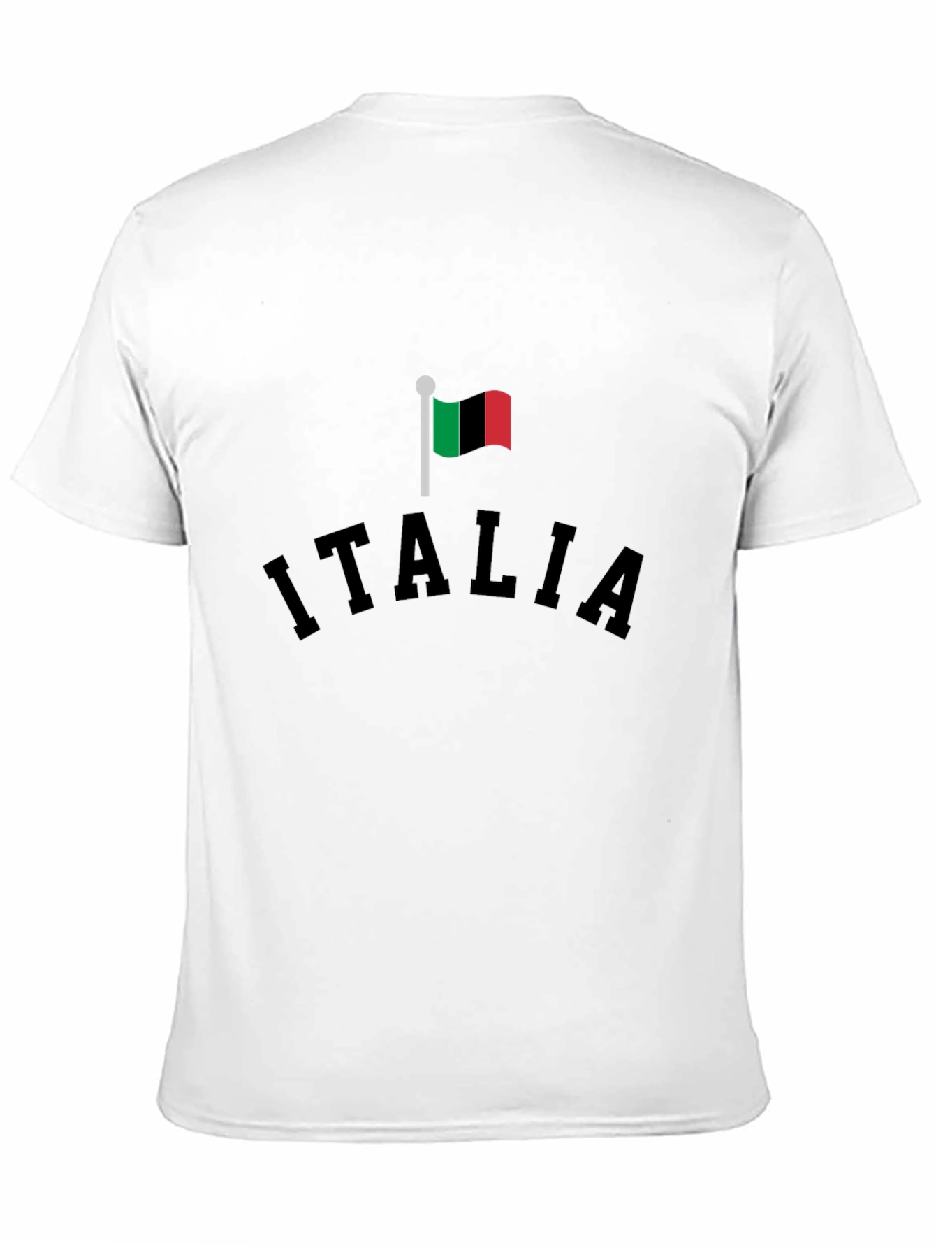 Italia Flag Graphic Black T-Shirt