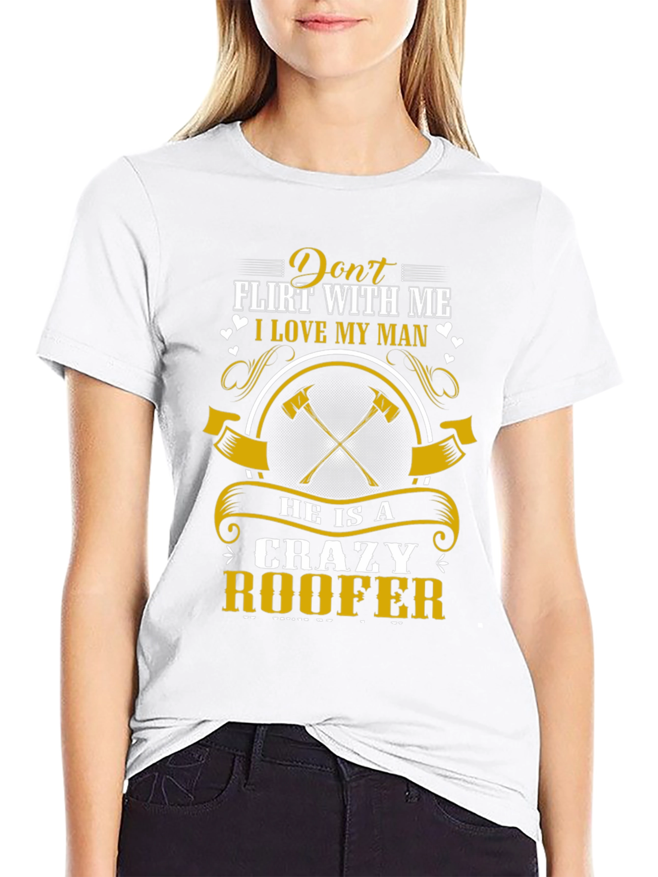Crazy Roofer Mans T-Shirt
