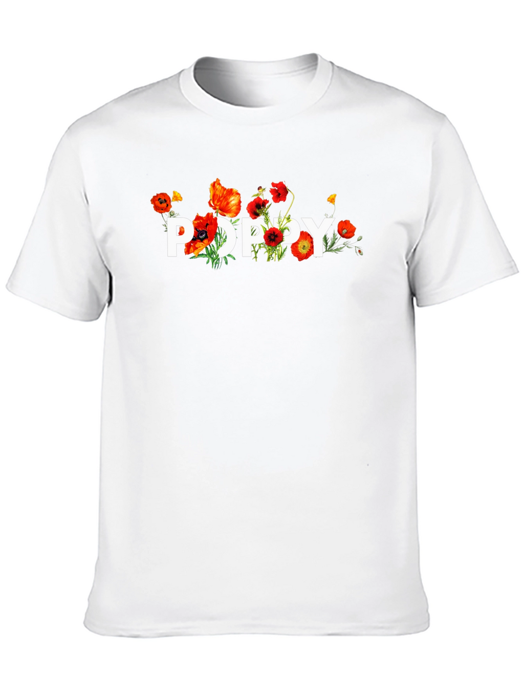 Floral Poppy T-Shirt - Stylish Graphic Tee