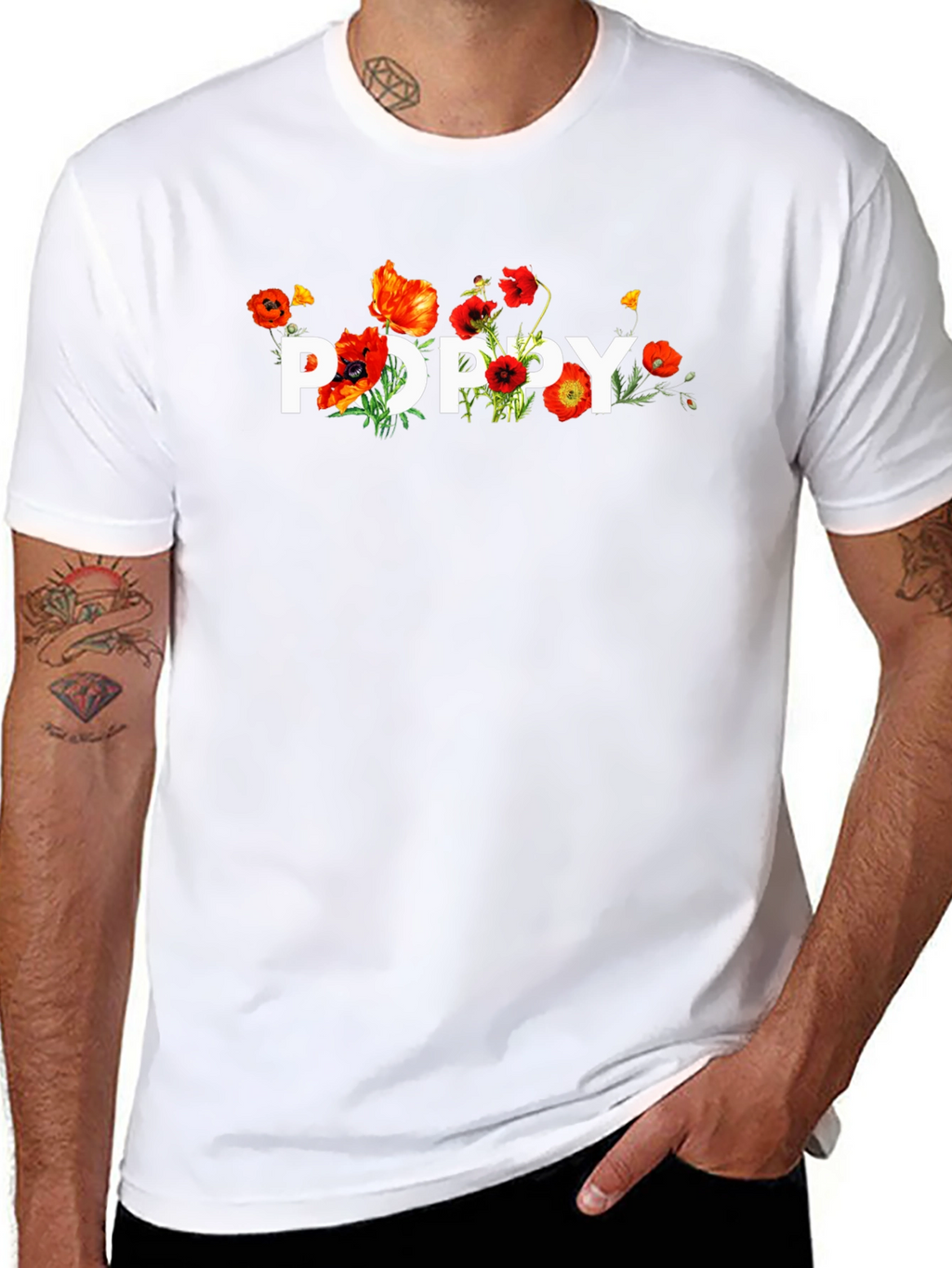 Floral Poppy T-Shirt - Stylish Graphic Tee