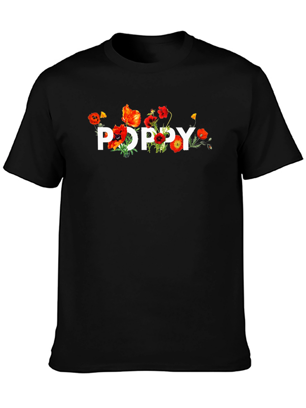 Floral Poppy T-Shirt - Stylish Graphic Tee