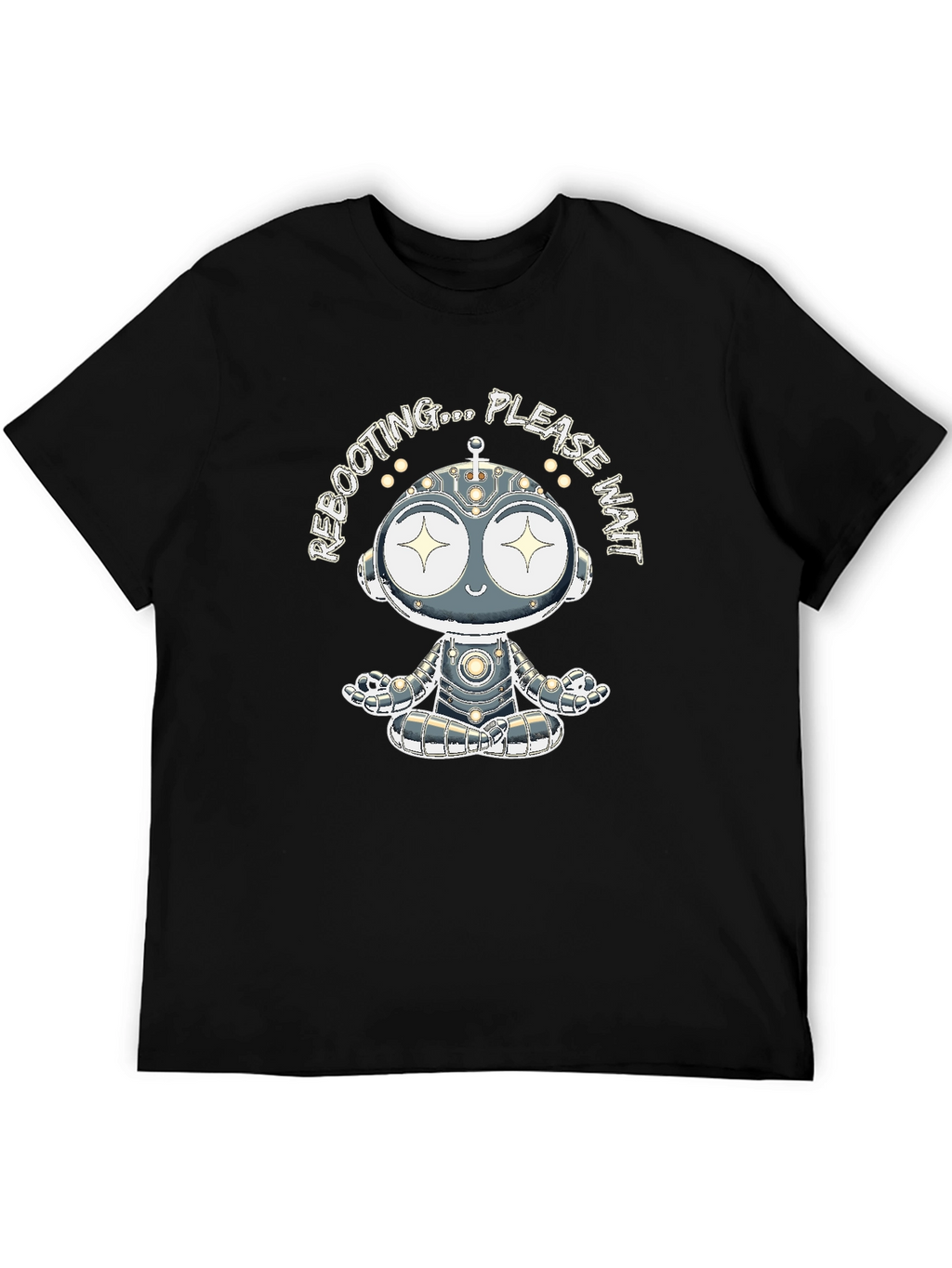 Rebooting Robot Graphic Tee - Black