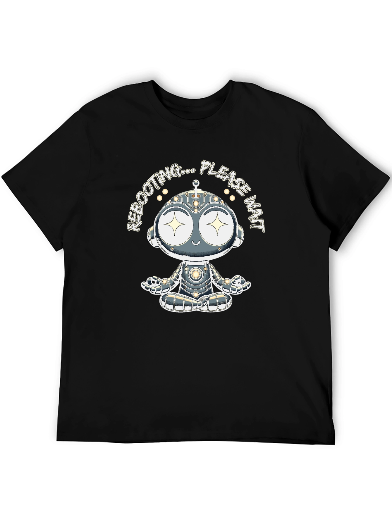 Rebooting Robot Graphic Tee - Black