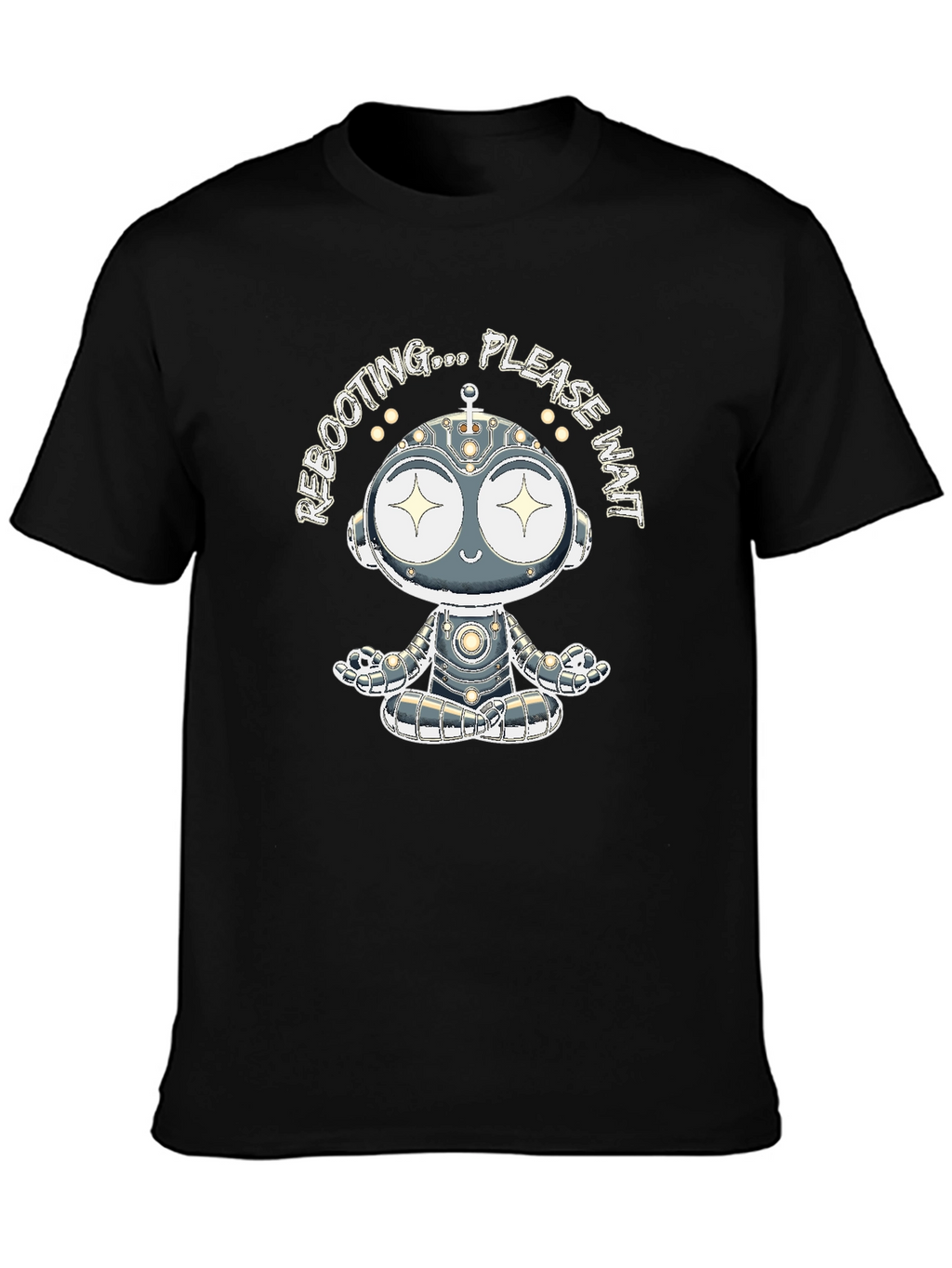 Rebooting Robot Graphic Tee - Black