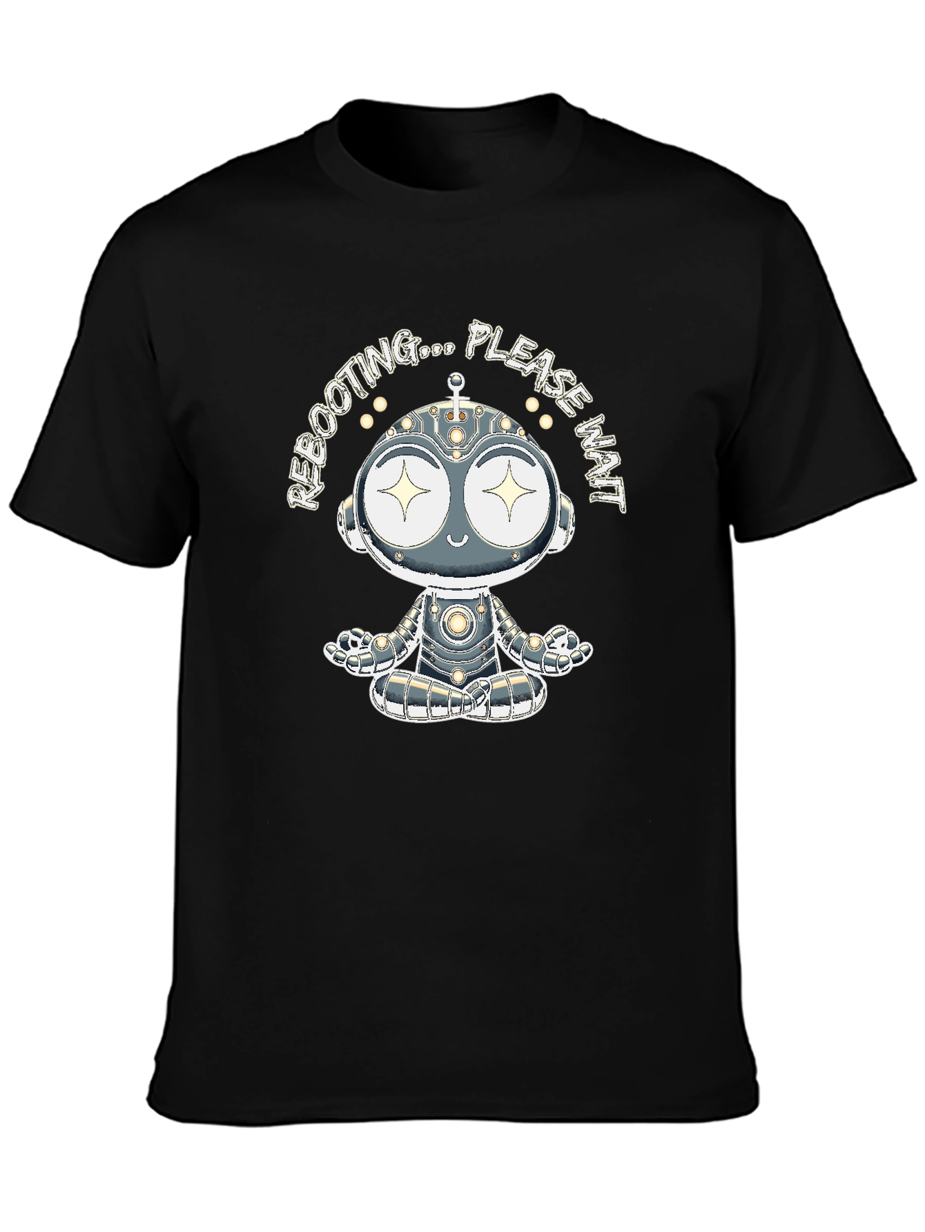 Rebooting Robot Graphic Tee - Black