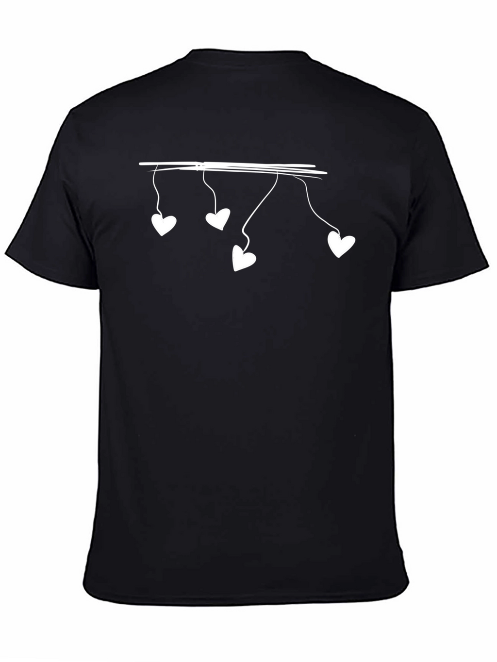 Heart String Tee - Mens Black Graphic T-Shirt