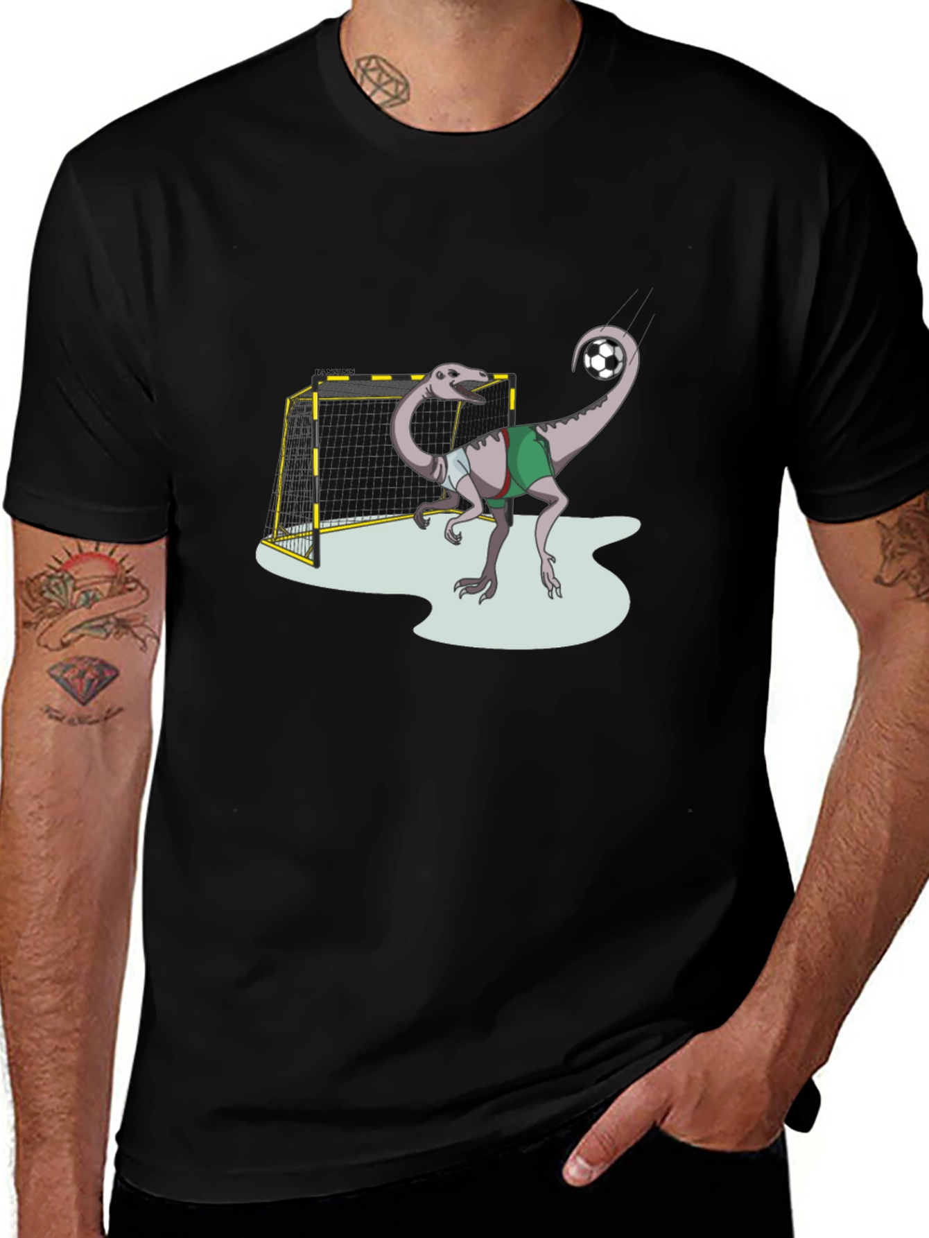 Dino Soccer T-Shirt - Fun Graphic Tee