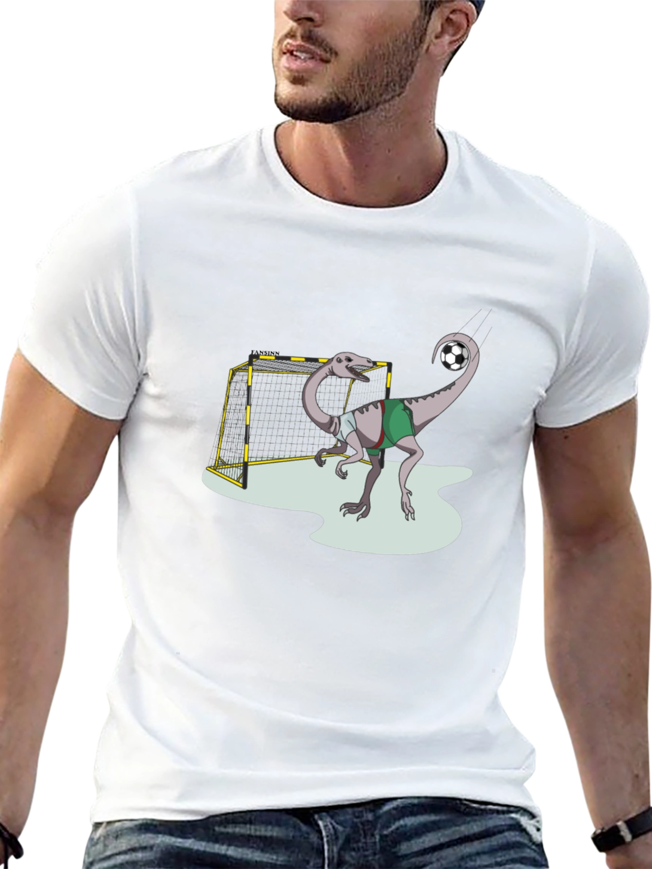 Dino Soccer T-Shirt - Fun Graphic Tee