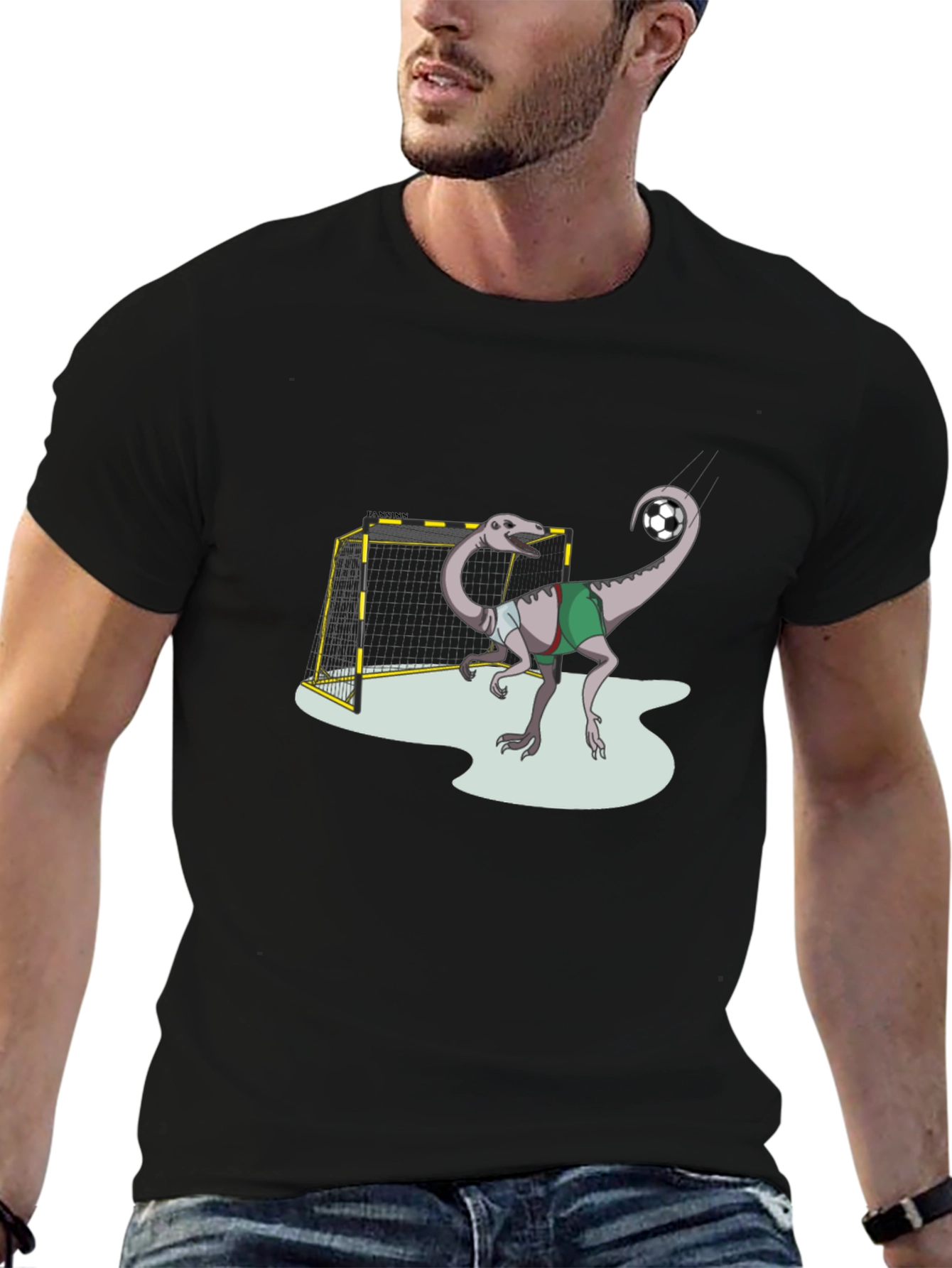 Dino Soccer T-Shirt - Fun Graphic Tee