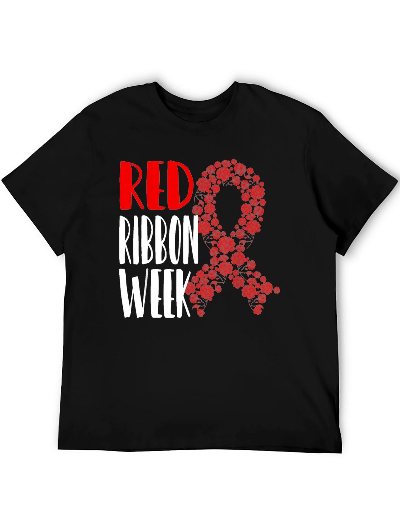 Red Ribbon Week T-Shirt Black
