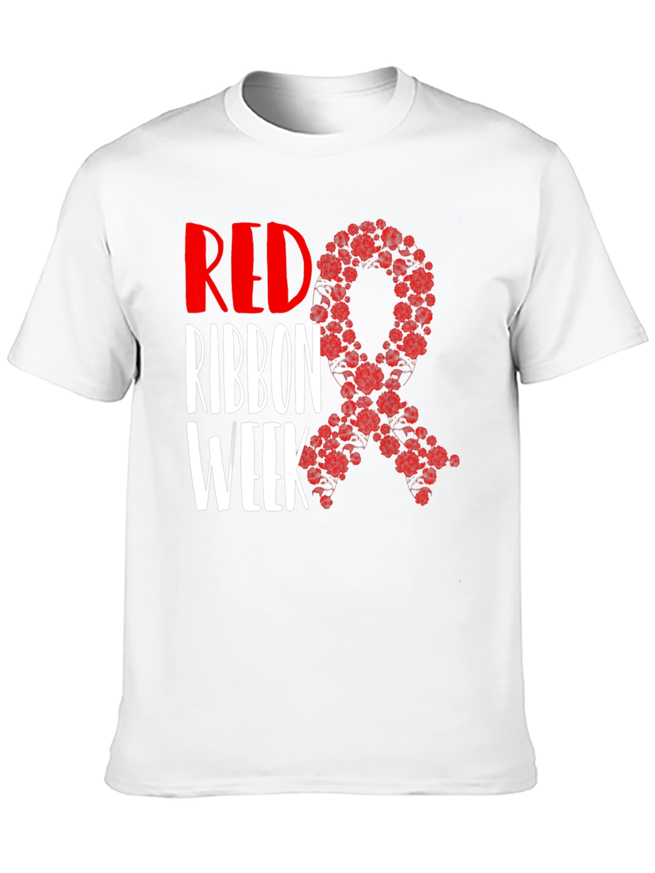 Red Ribbon Week T-Shirt Black