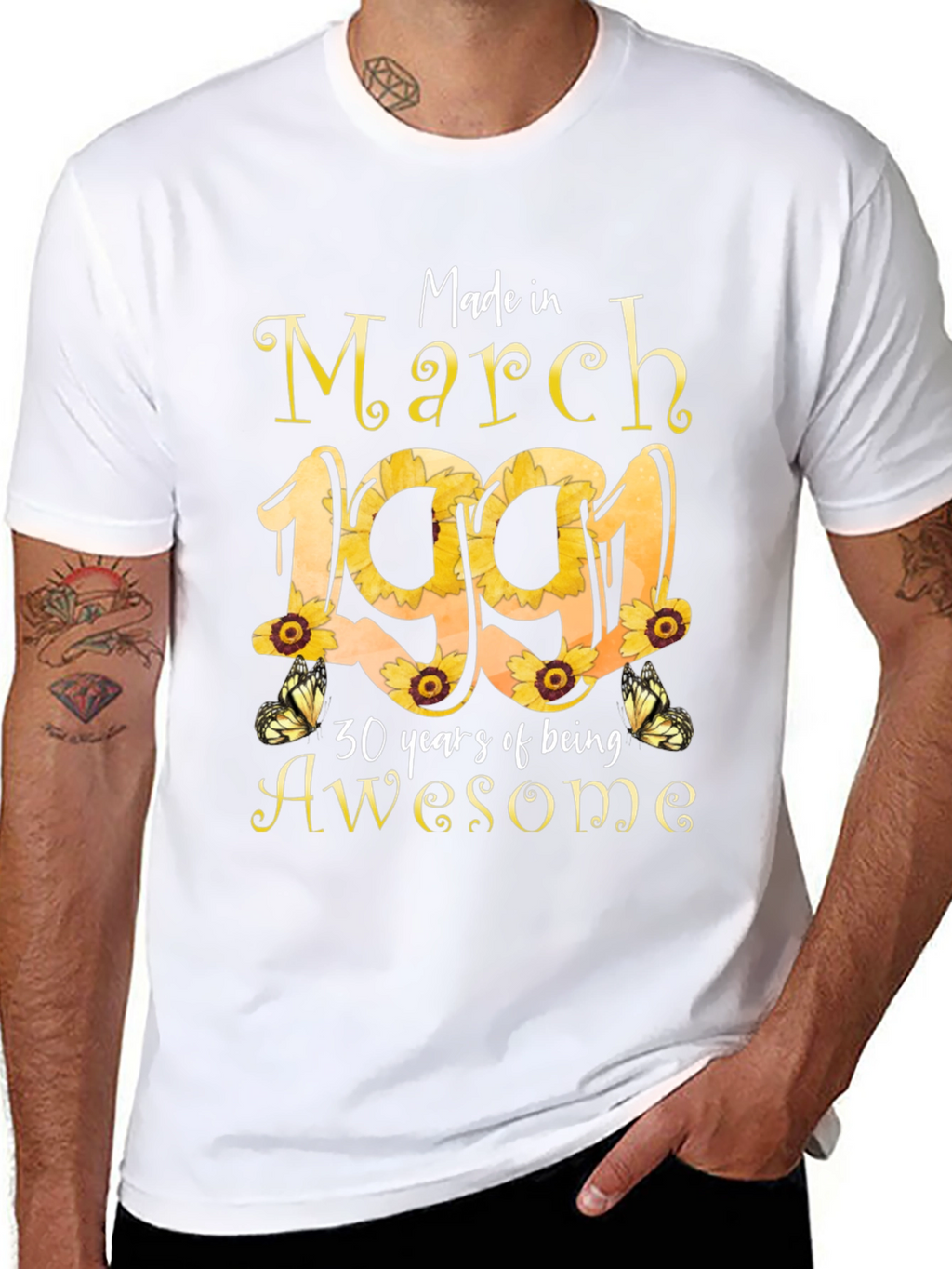March 1991 Sunflower Birthday T-Shirt