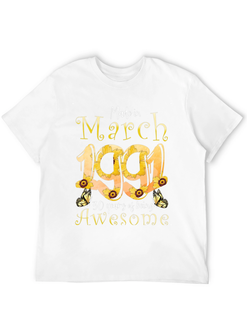 March 1991 Sunflower Birthday T-Shirt