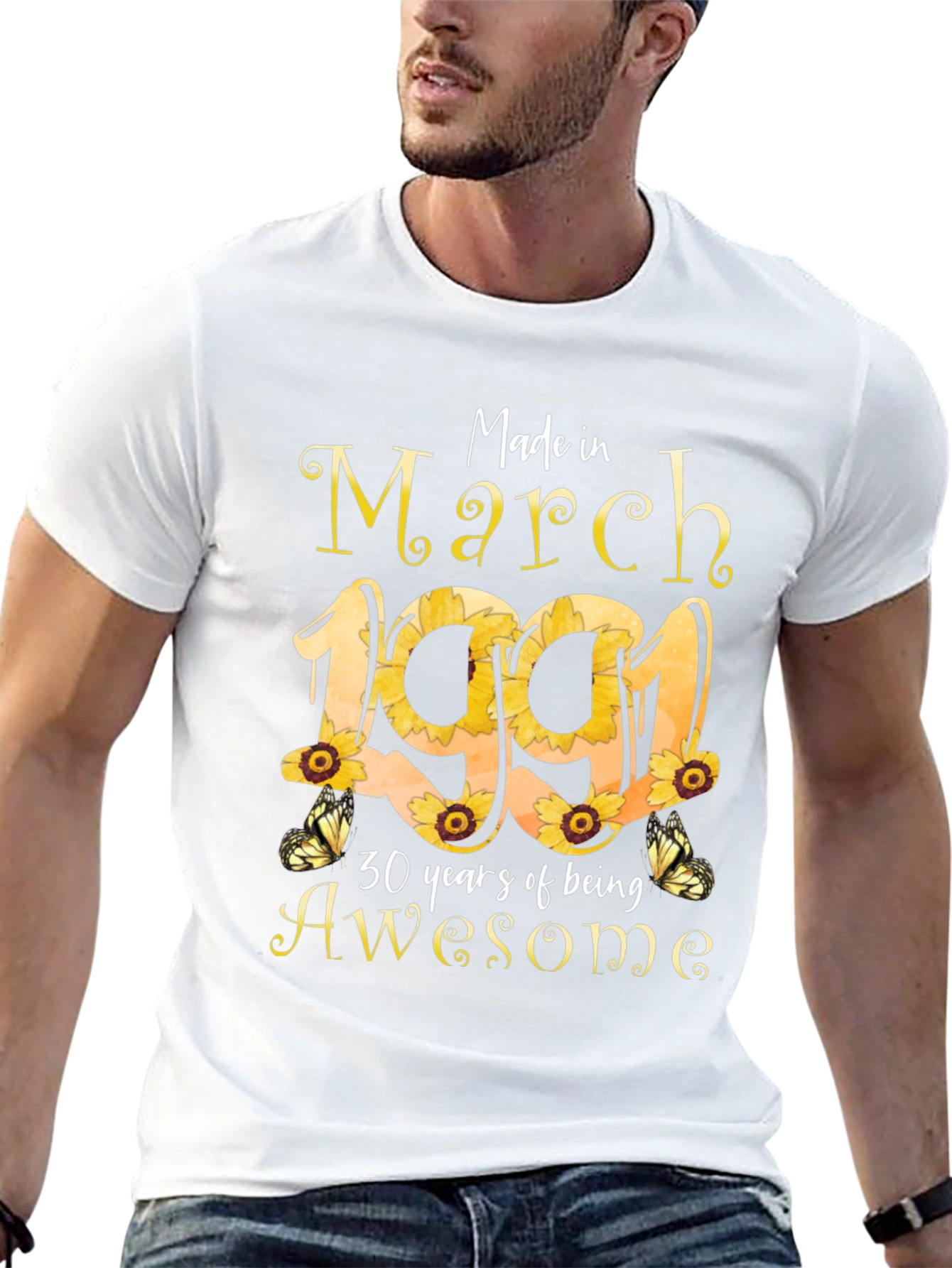 March 1991 Sunflower Birthday T-Shirt