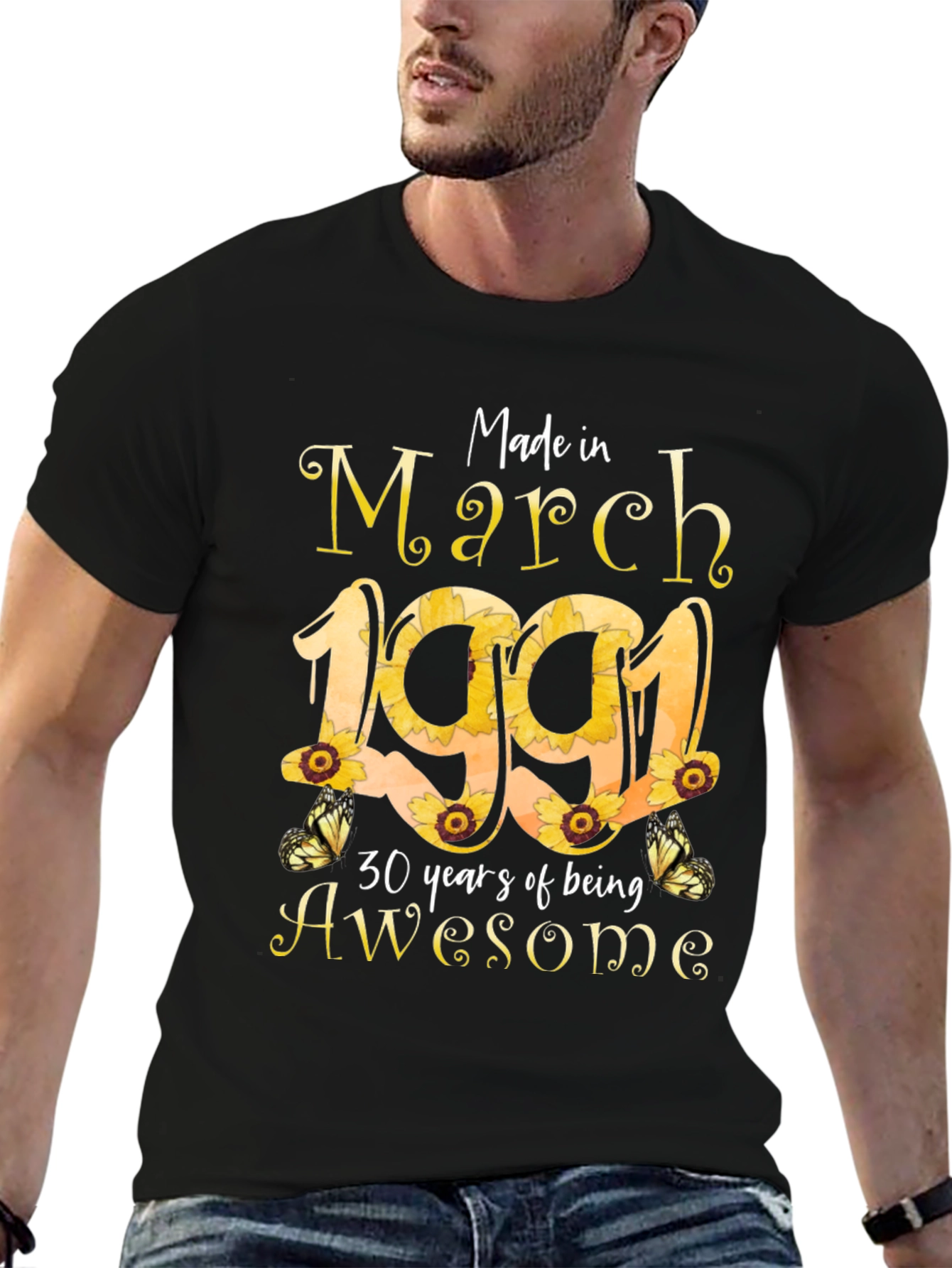March 1991 Sunflower Birthday T-Shirt