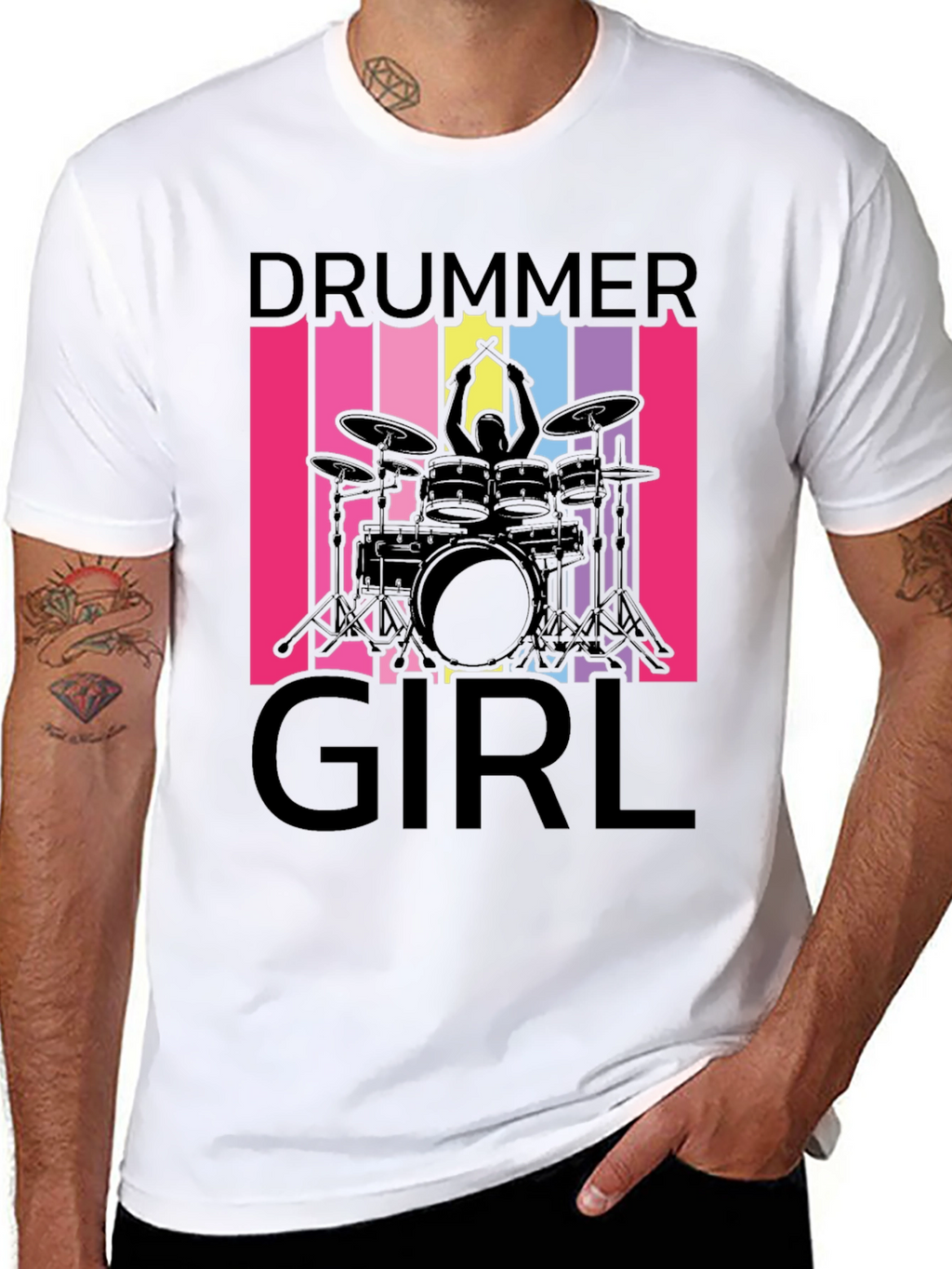 Drummer Girl T-Shirt - Music Lover Tee
