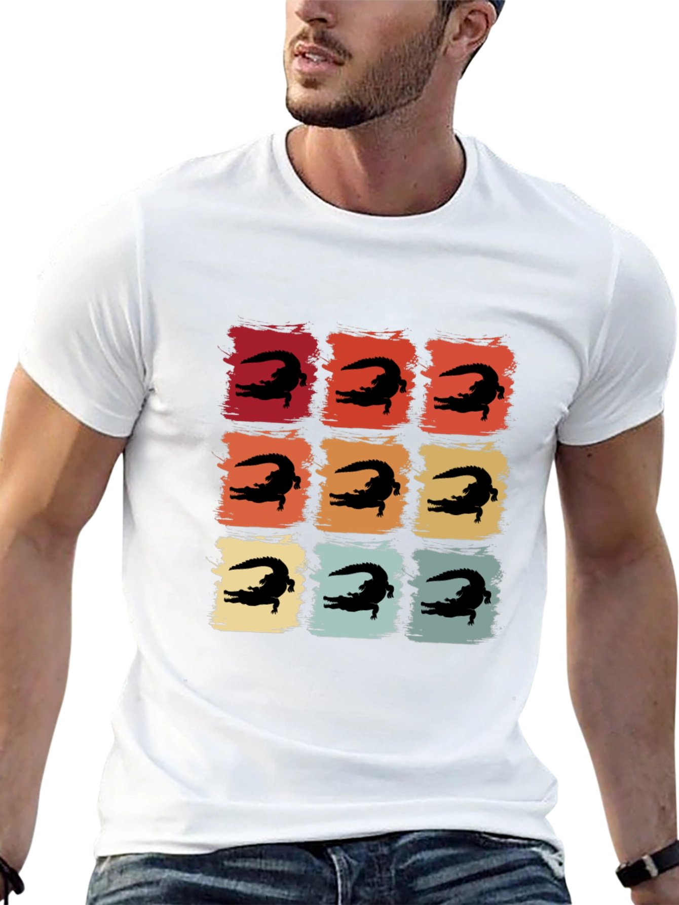 Retro Alligator Square Tee