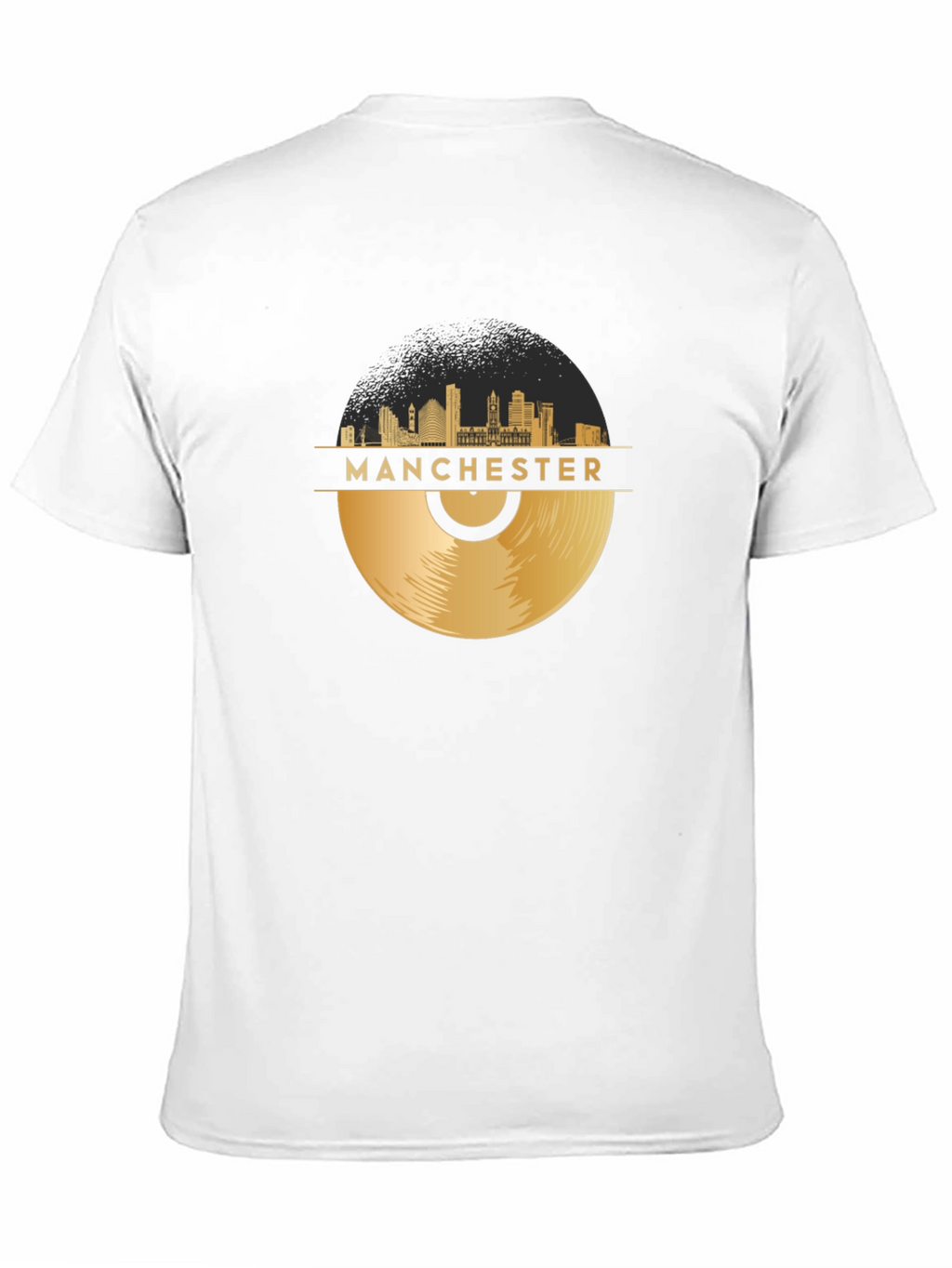 Manchester Skyline Vinyl Record Graphic Tee