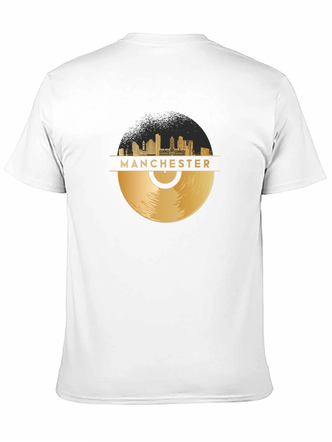 Manchester Skyline Vinyl Record Graphic Tee