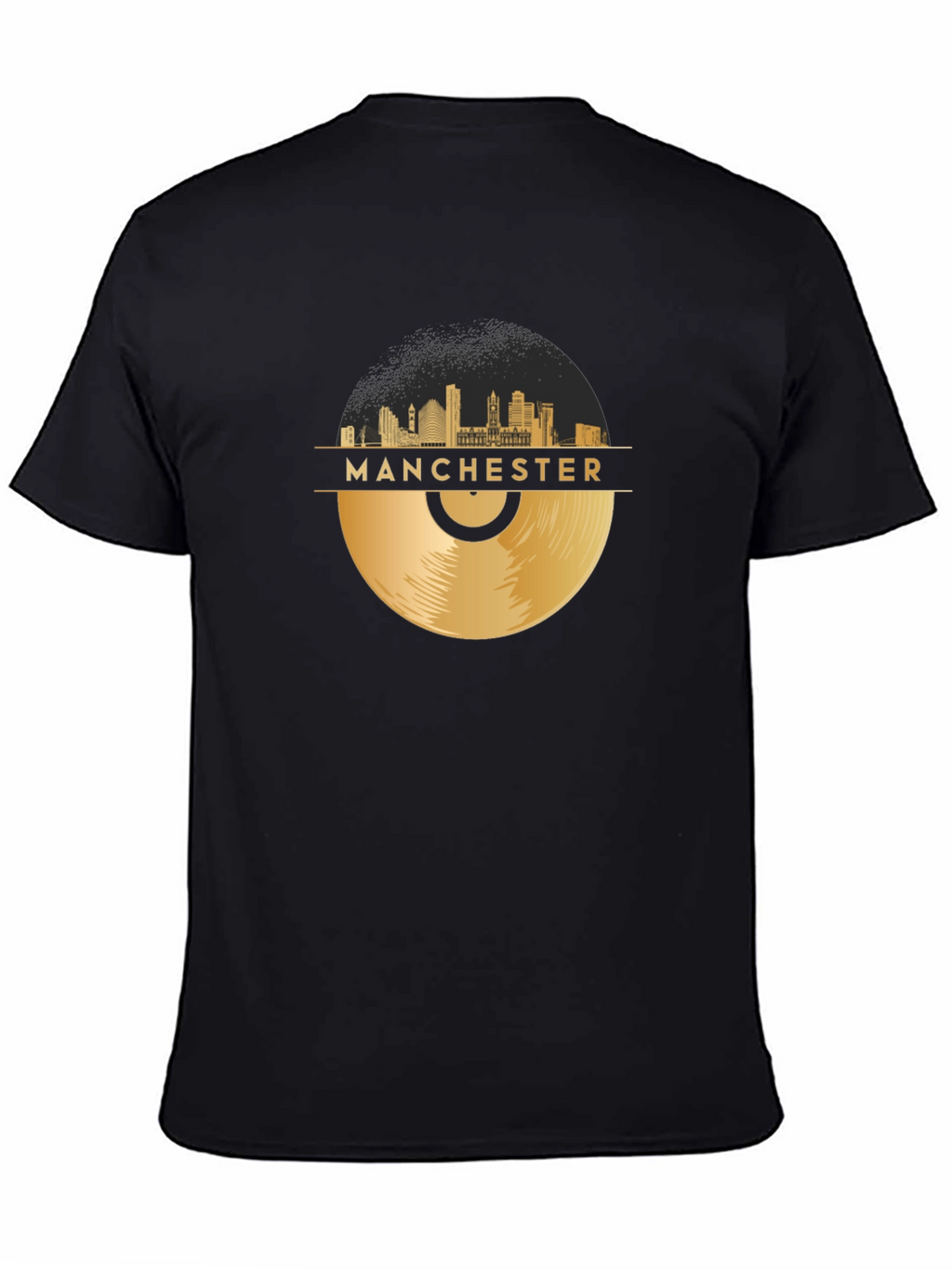 Manchester Skyline Vinyl Record Graphic Tee