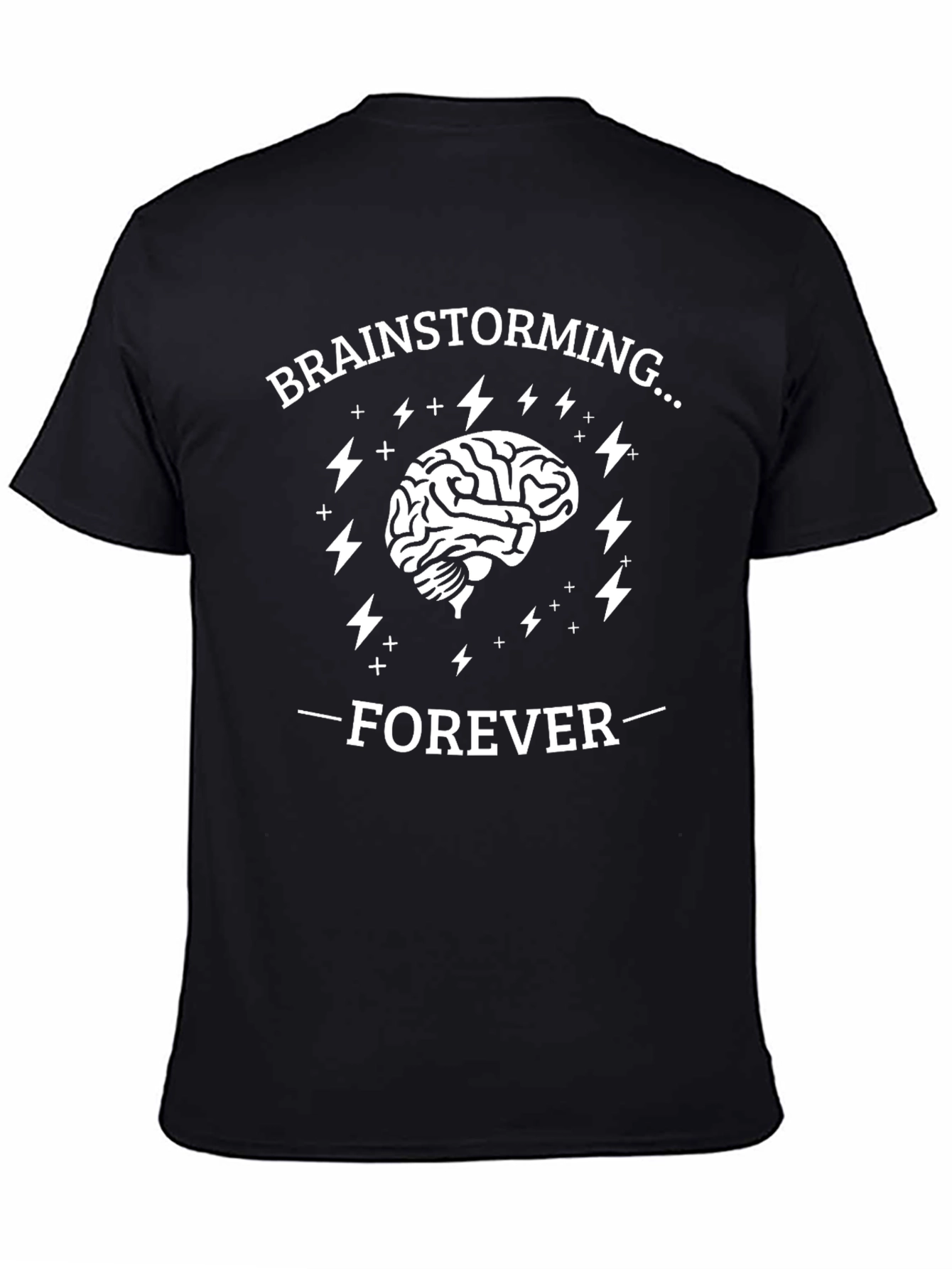 Brainstorming Forever T-Shirt - Mens Black Tee