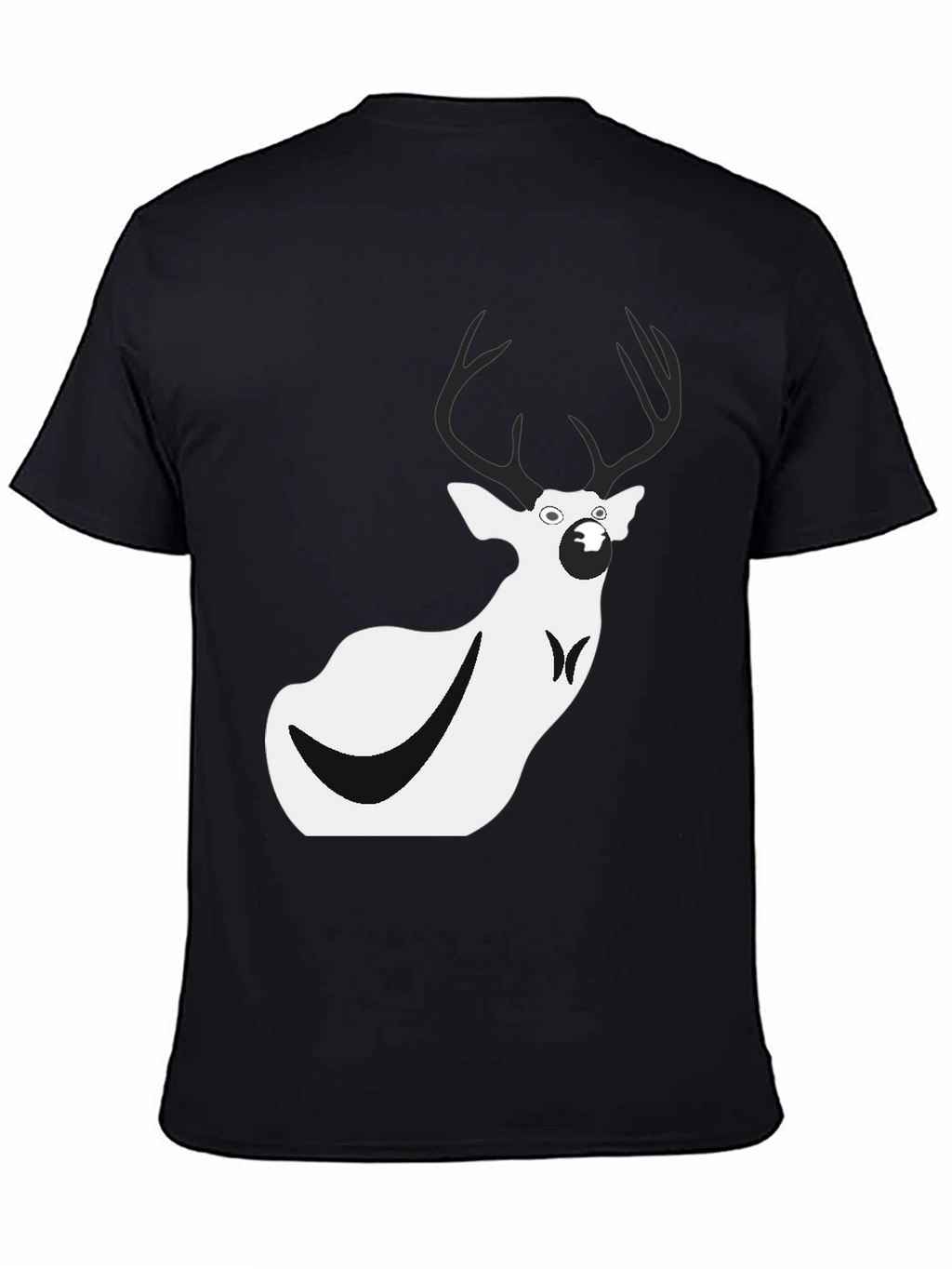 Funny Deer Graphic Tee - Mens Black T-Shirt