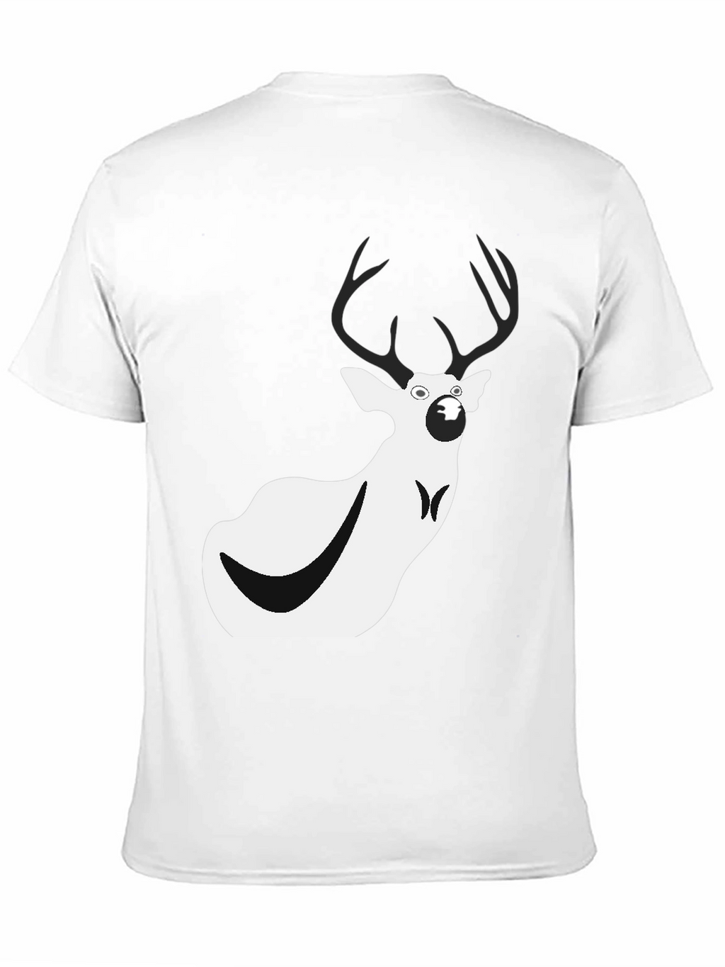 Funny Deer Graphic Tee - Mens Black T-Shirt