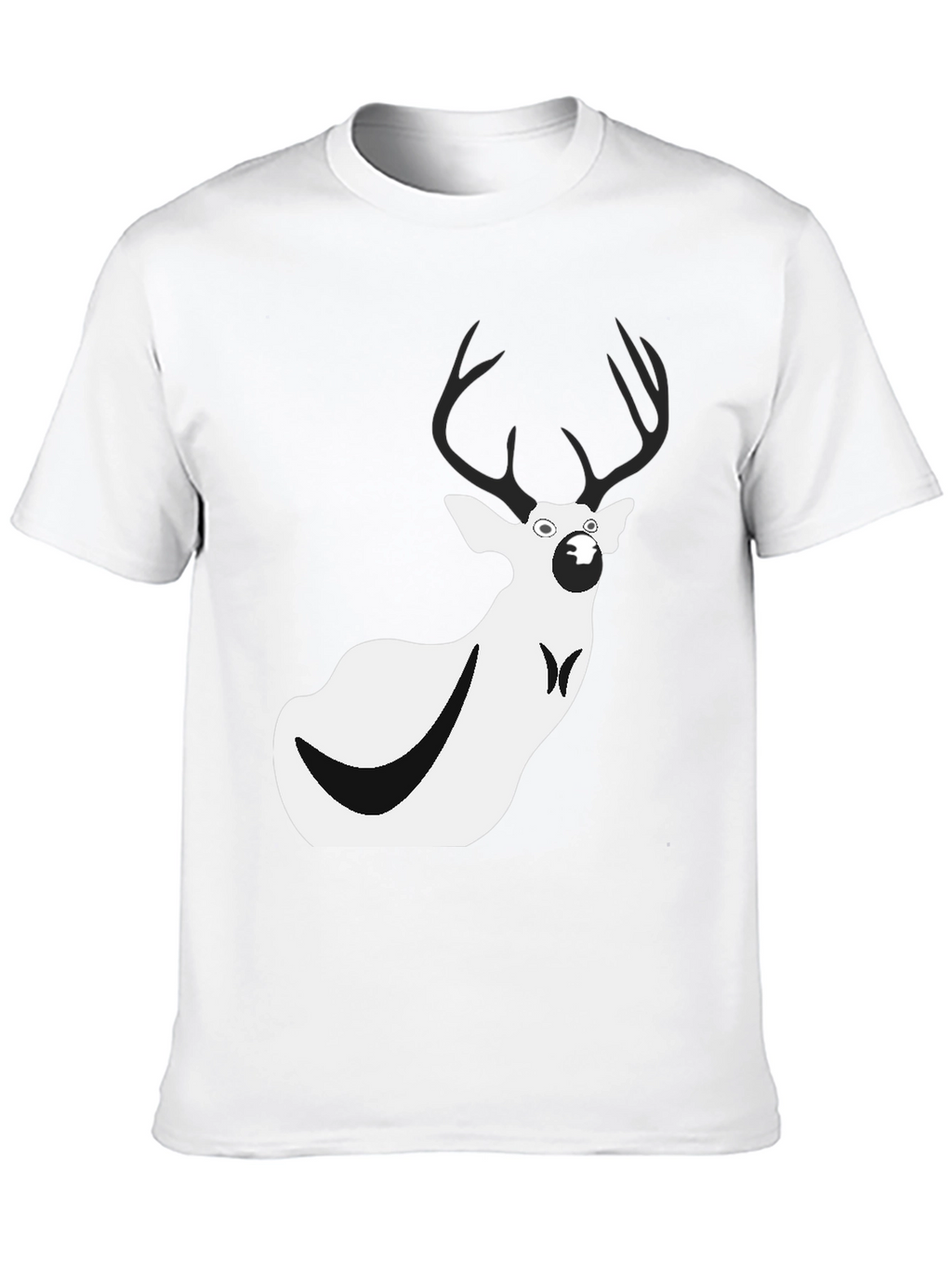 Funny Deer Graphic Tee - Mens Black T-Shirt