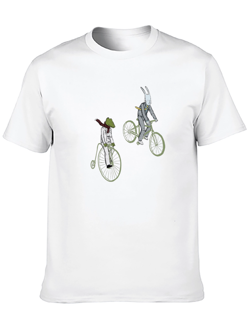 Mens Black T-Shirt with Cartoon Characters