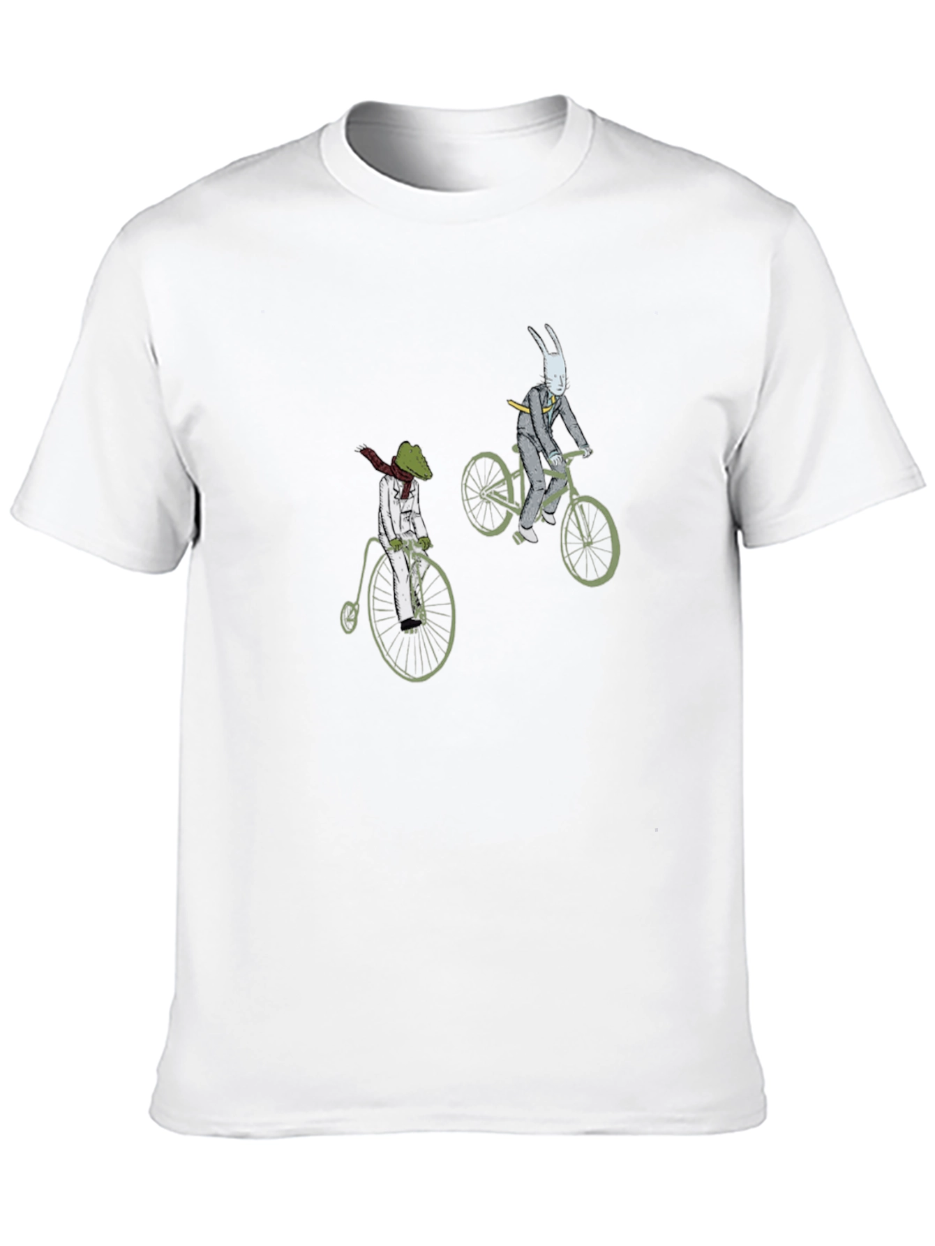 Mens Black T-Shirt with Cartoon Characters