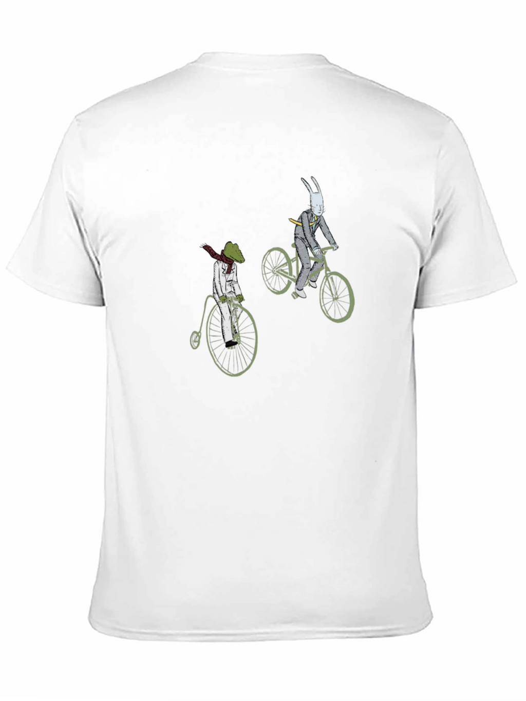 Mens Black T-Shirt with Cartoon Characters