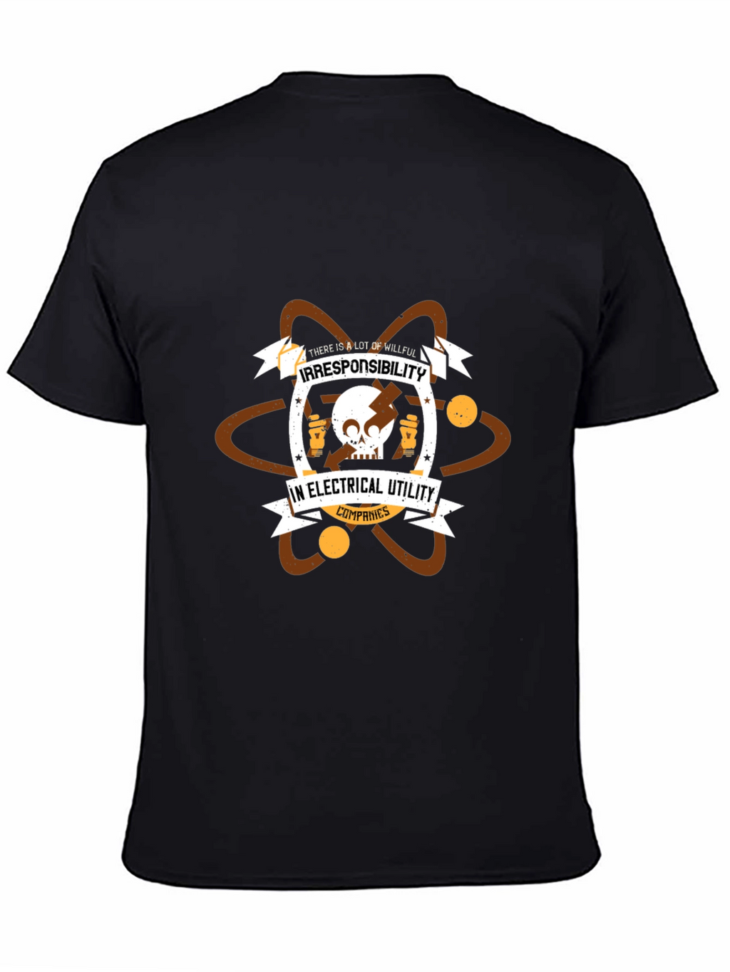 Irresponsibility in Electrical Utility Companies Black Tee