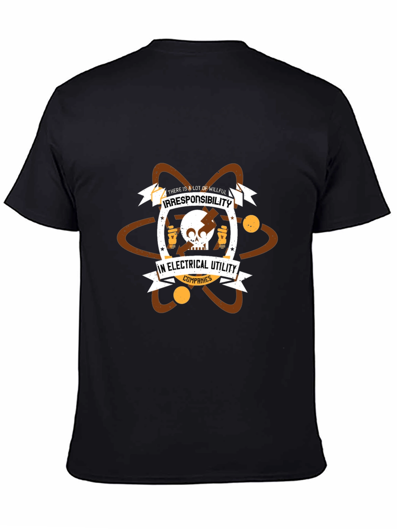 Irresponsibility in Electrical Utility Companies Black Tee