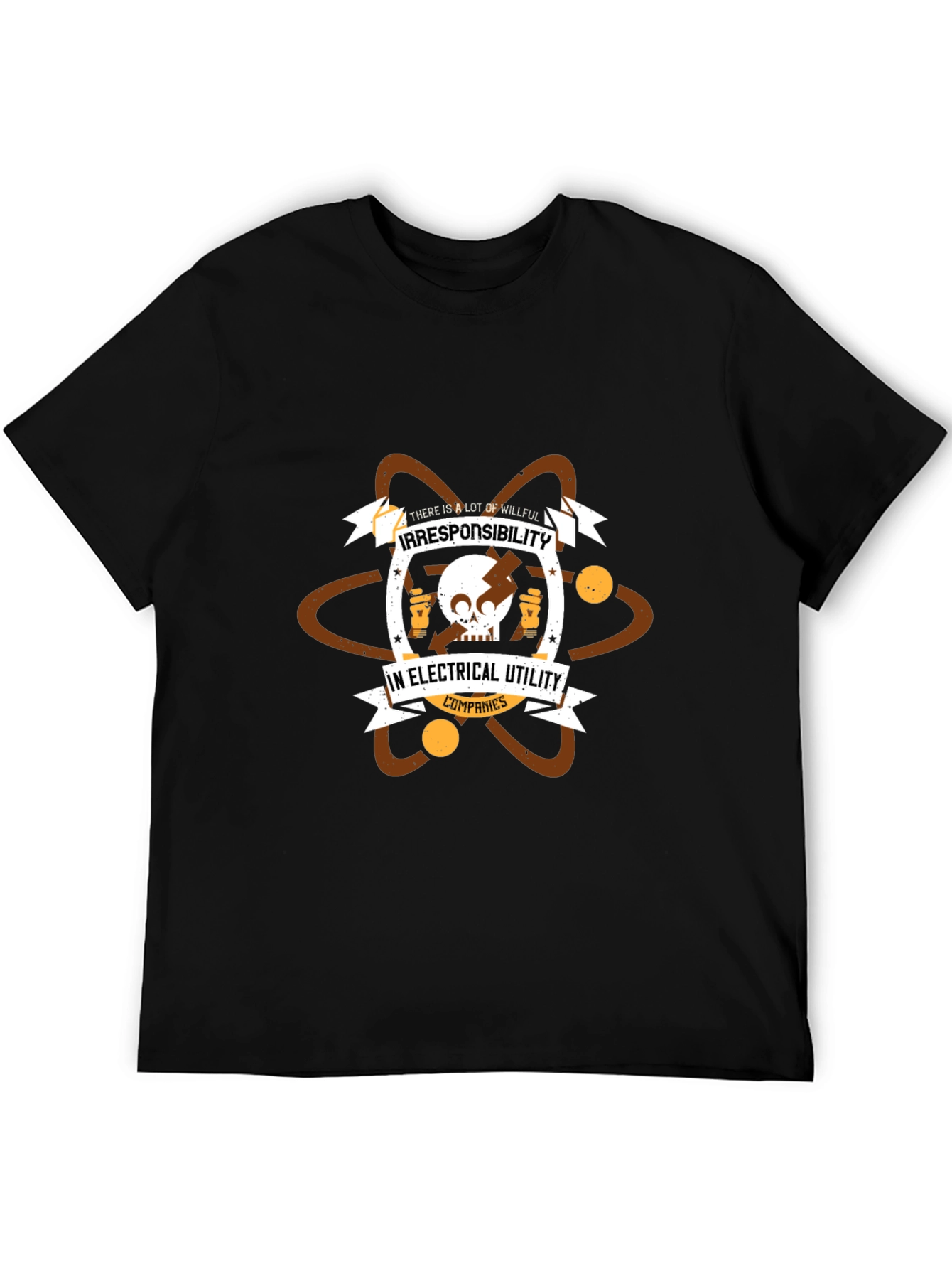 Irresponsibility in Electrical Utility Companies Black Tee