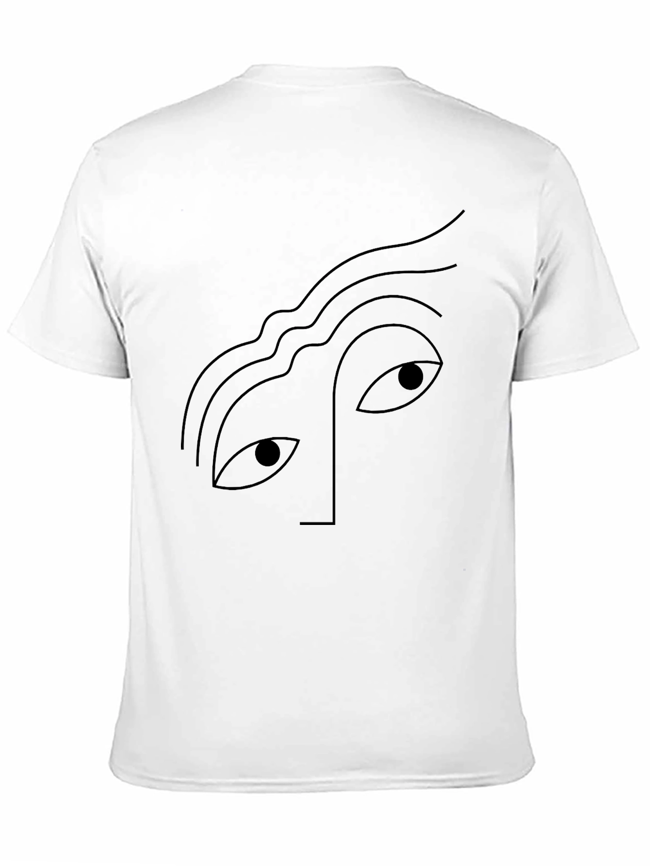 Minimalist Face Graphic Black T-Shirt
